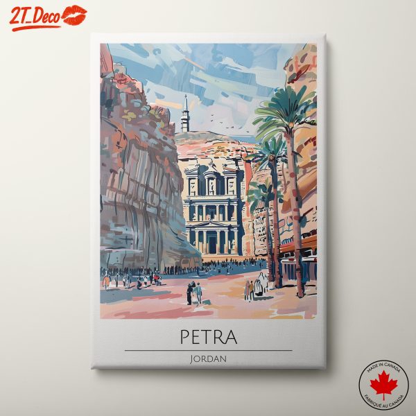 Artistic Representation of Petra in Jordan
