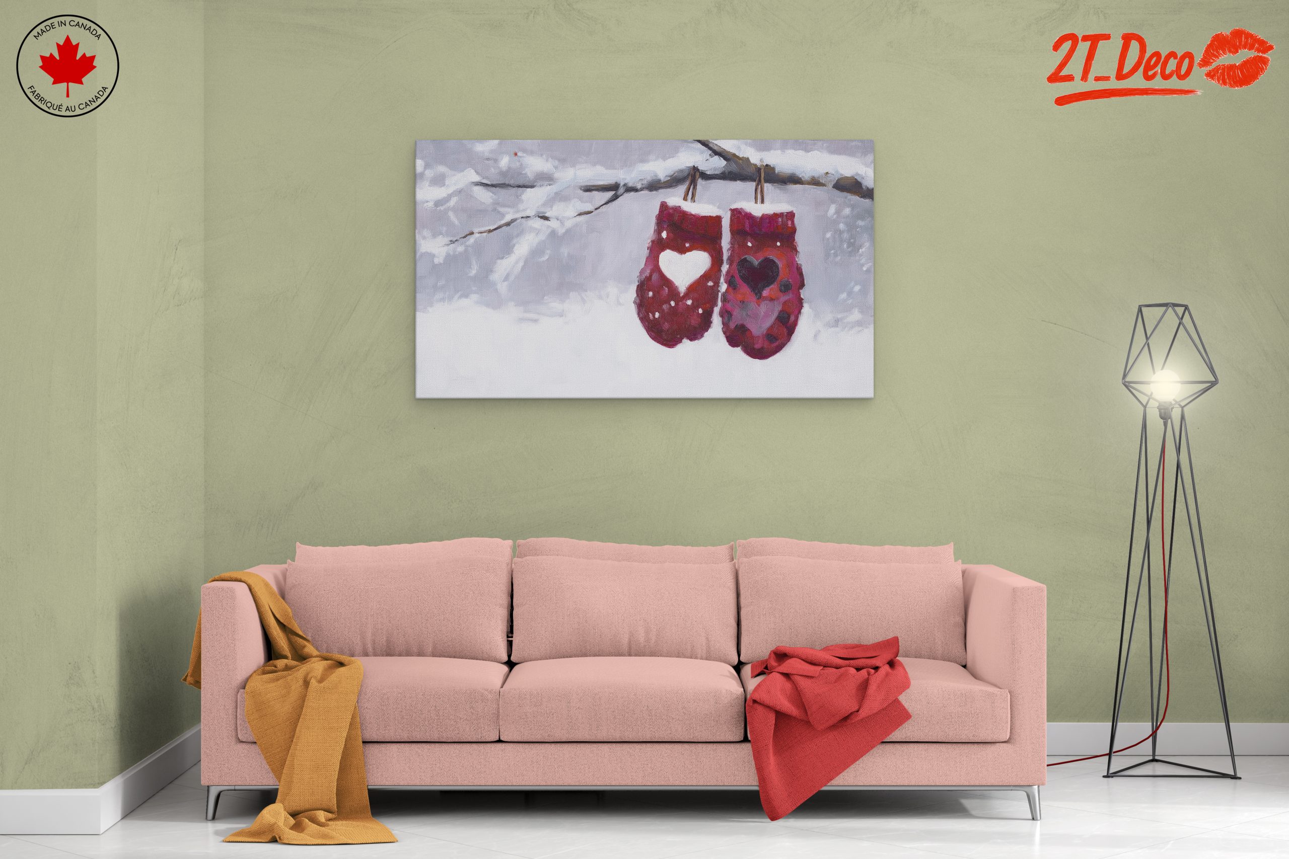 Red Mittens in Winter Snow - Image 2