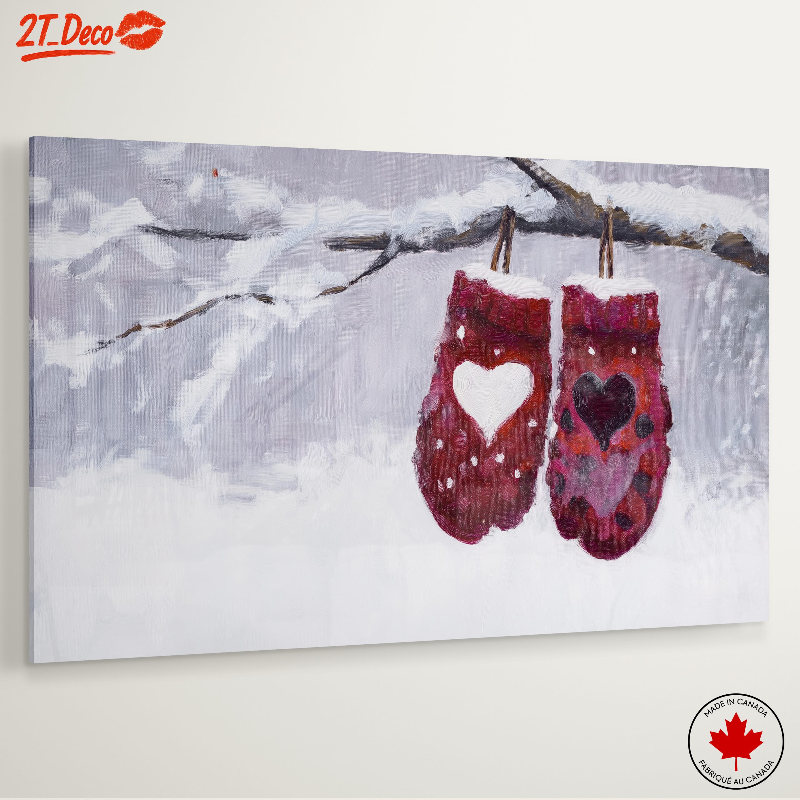 Red Mittens in Winter Snow - Image 6