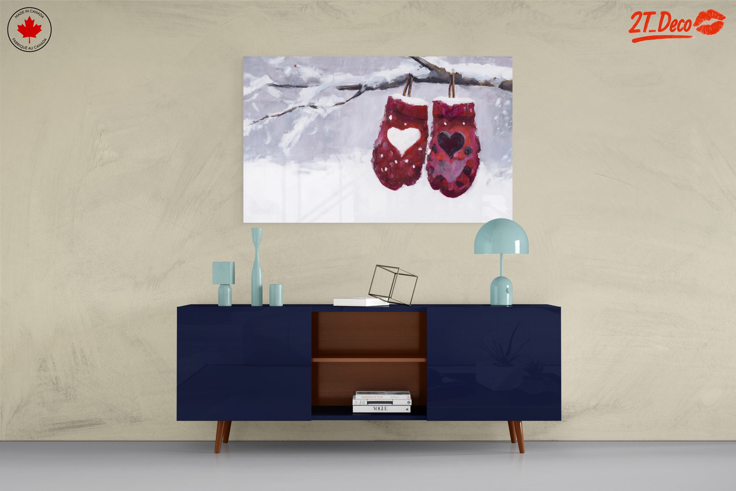 Red Mittens in Winter Snow - Image 8