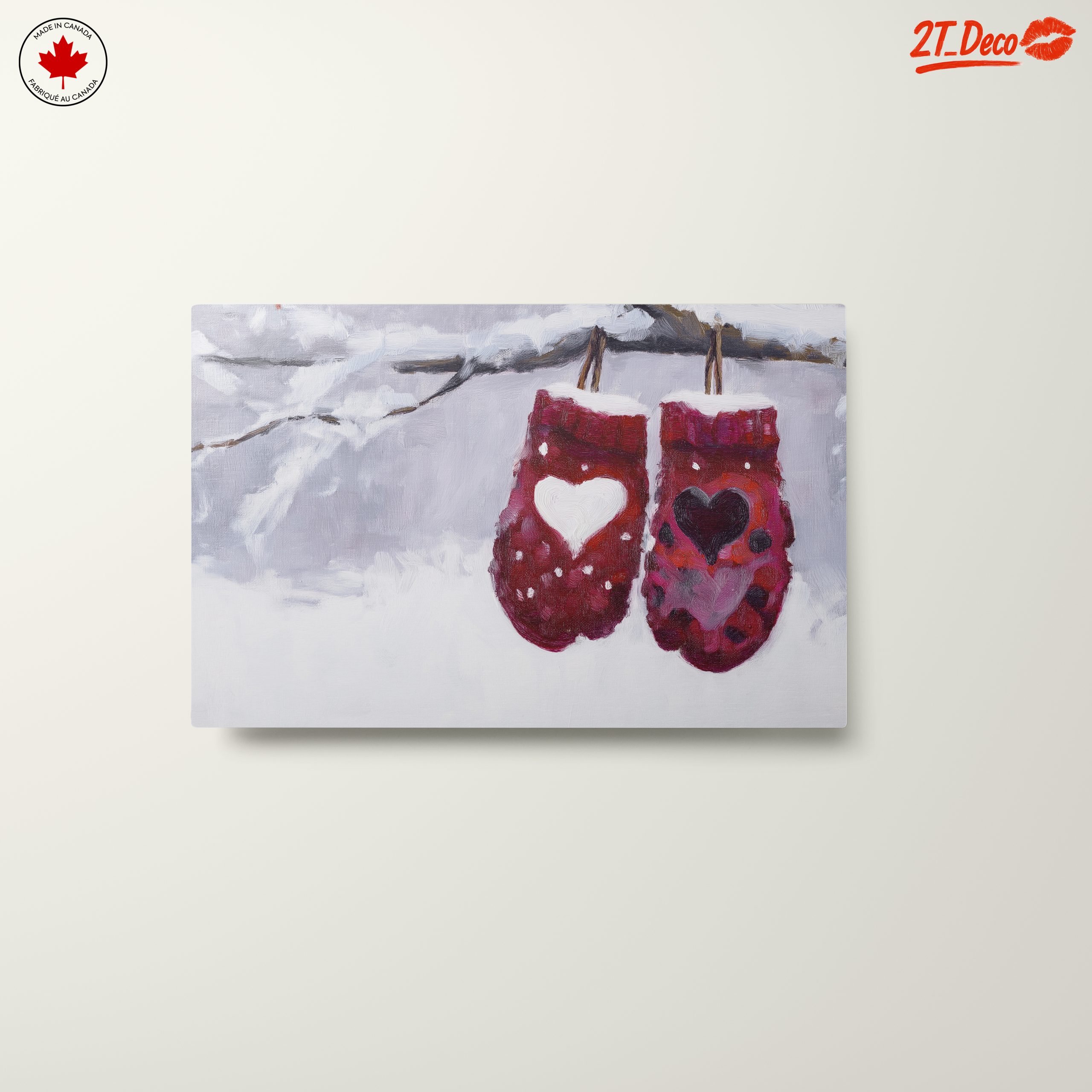 Red Mittens in Winter Snow - Image 10