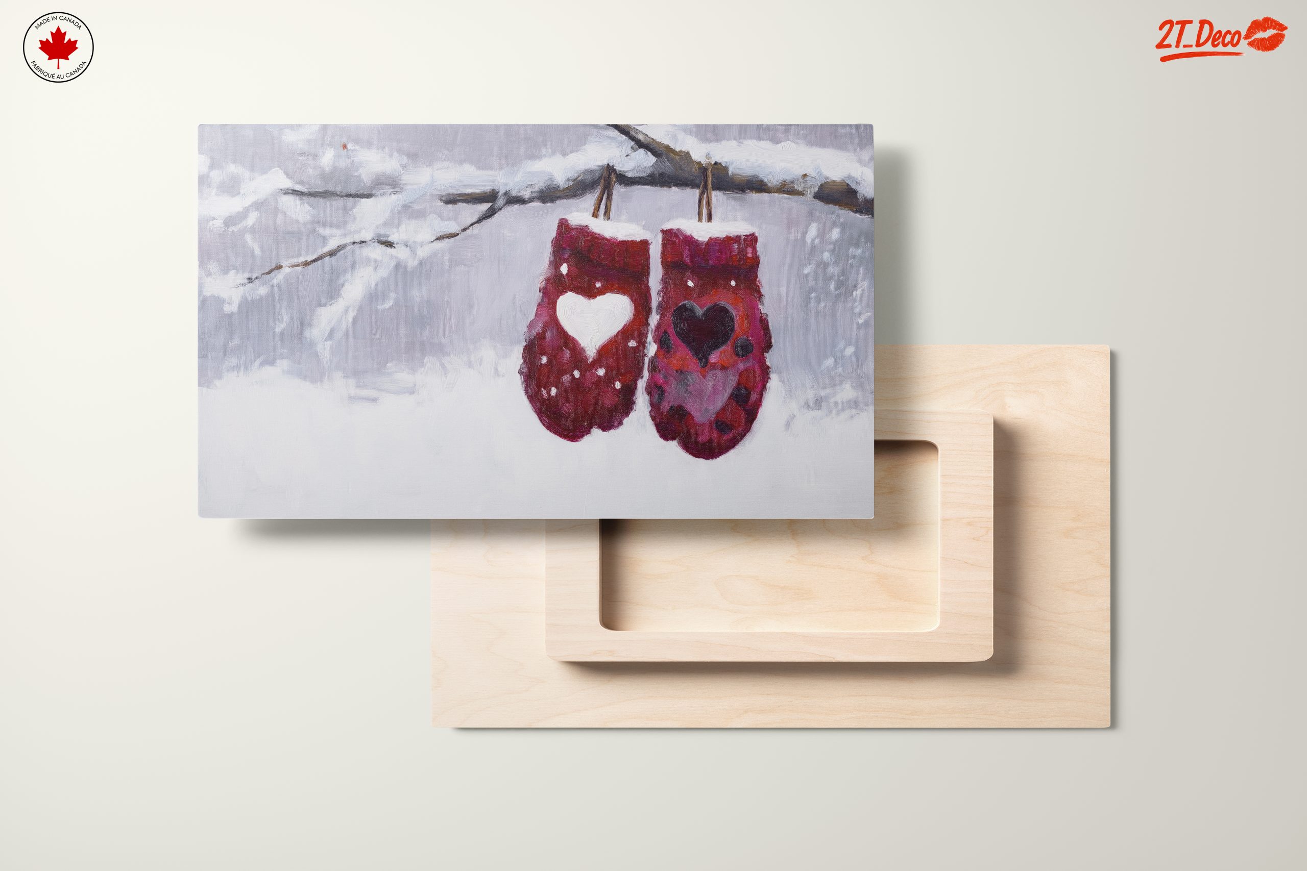 Red Mittens in Winter Snow - Image 11