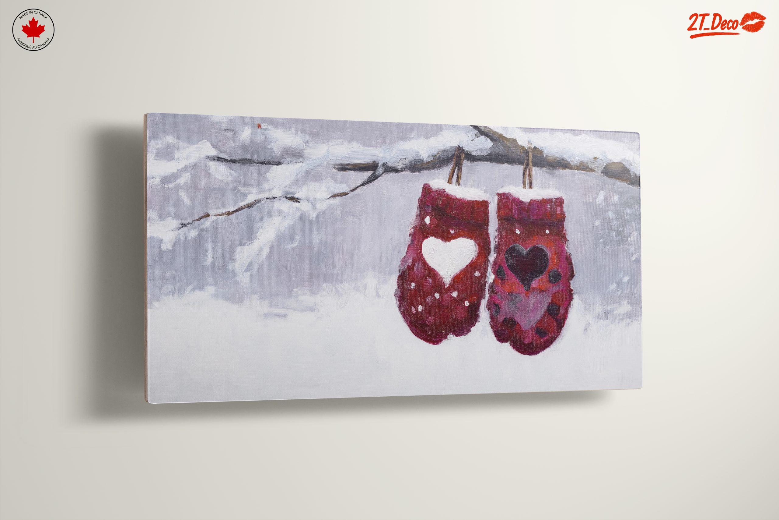 Red Mittens in Winter Snow - Image 13