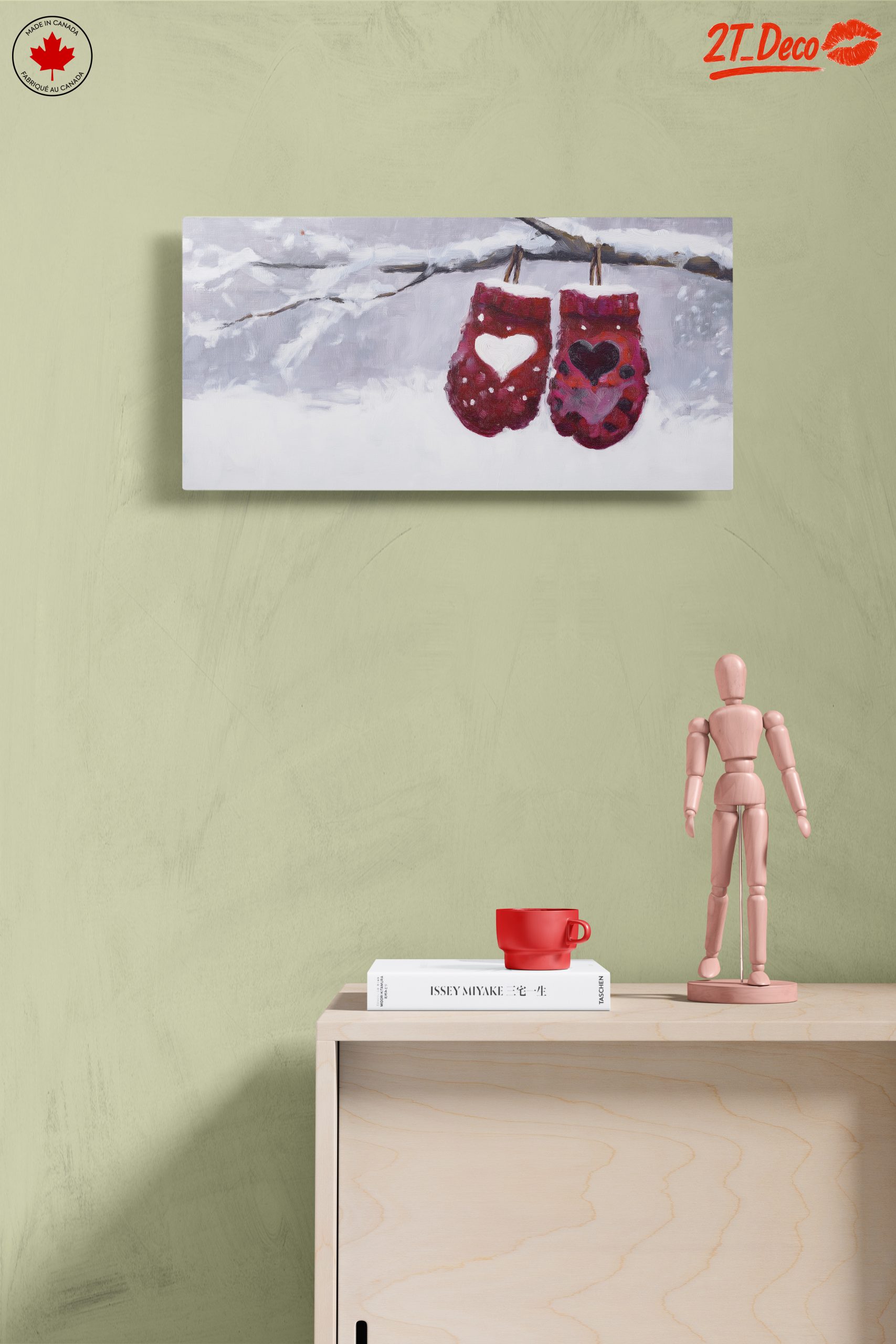 Red Mittens in Winter Snow - Image 14