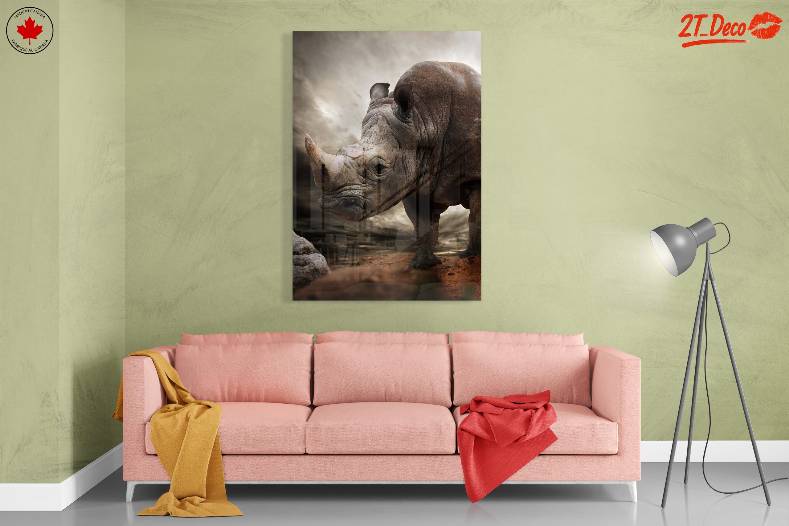 Majestic Rhinoceros in Dramatic Landscape - Image 7