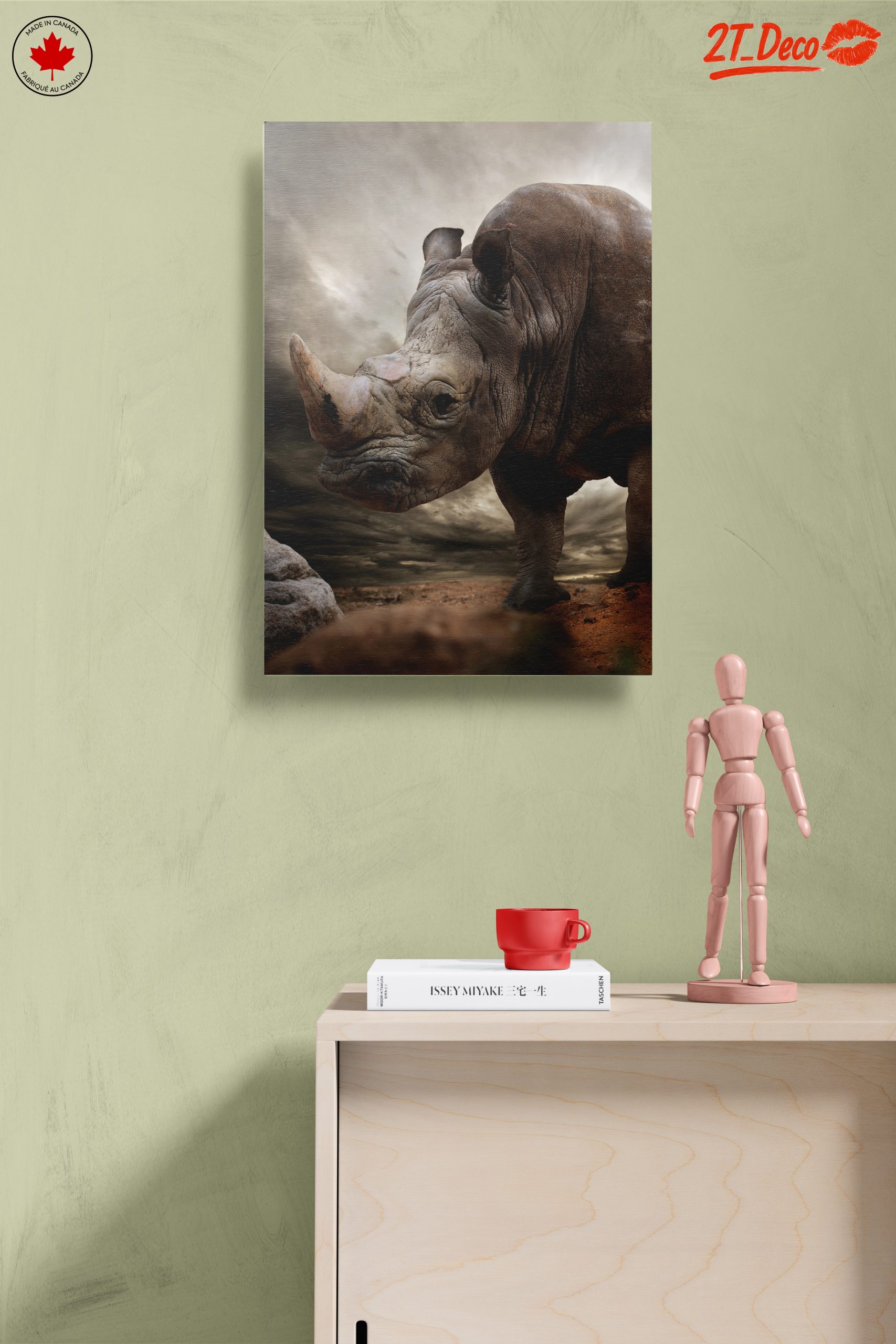 Majestic Rhinoceros in Dramatic Landscape - Image 14