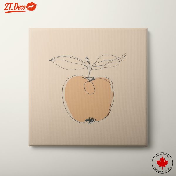 Stylized Apple Botanical Abstract Art