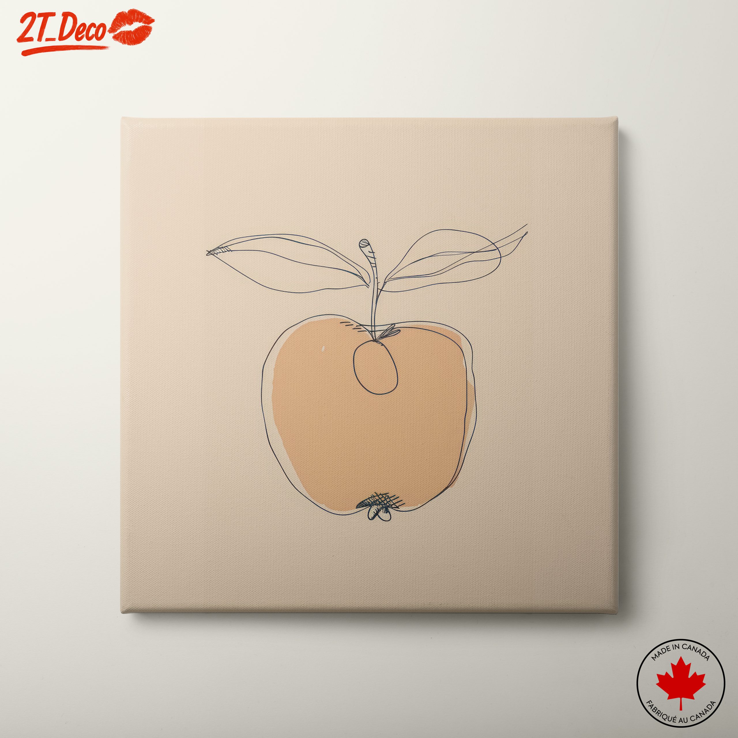 Stylized Apple Botanical Abstract Art