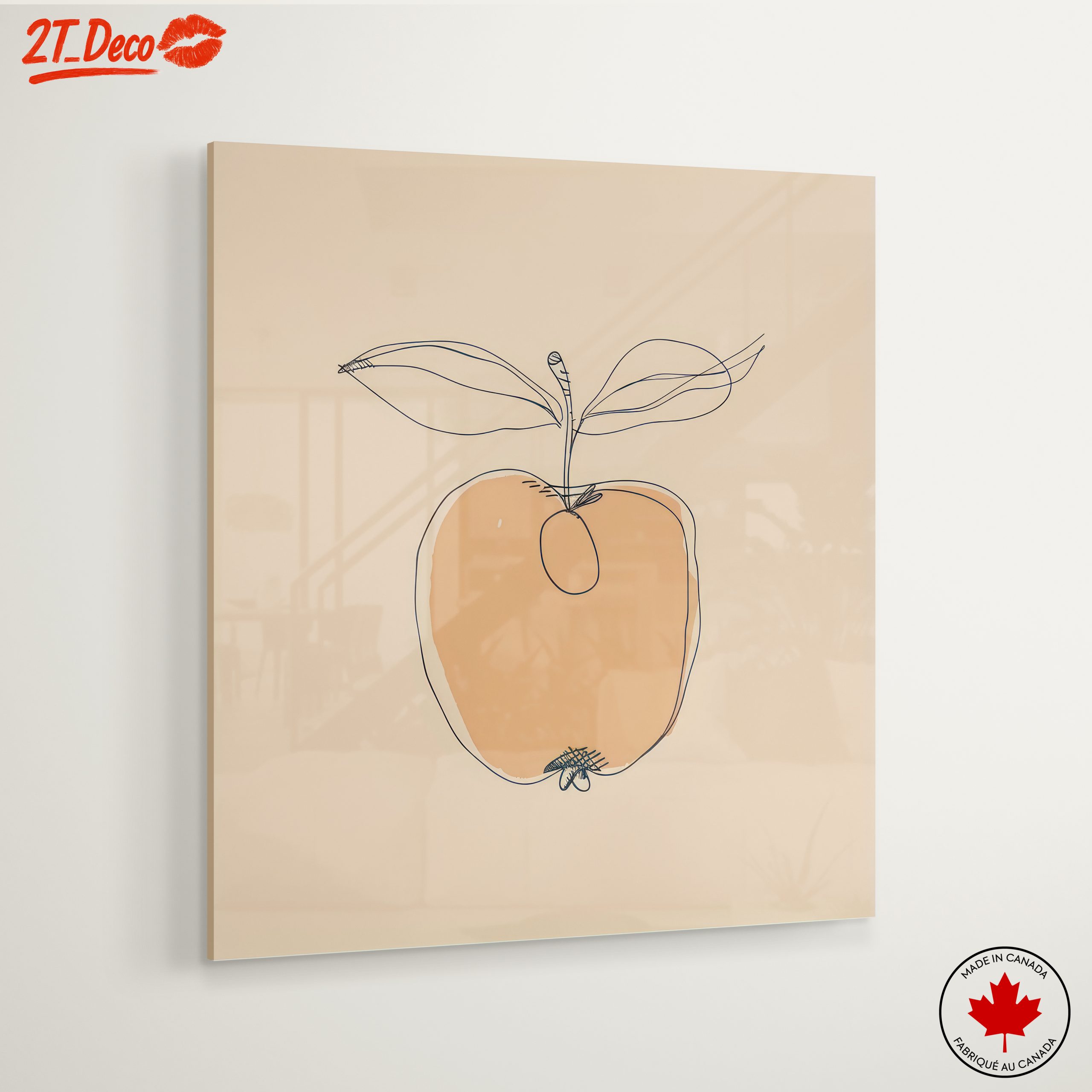 Stylized Apple Botanical Abstract Art - Image 6