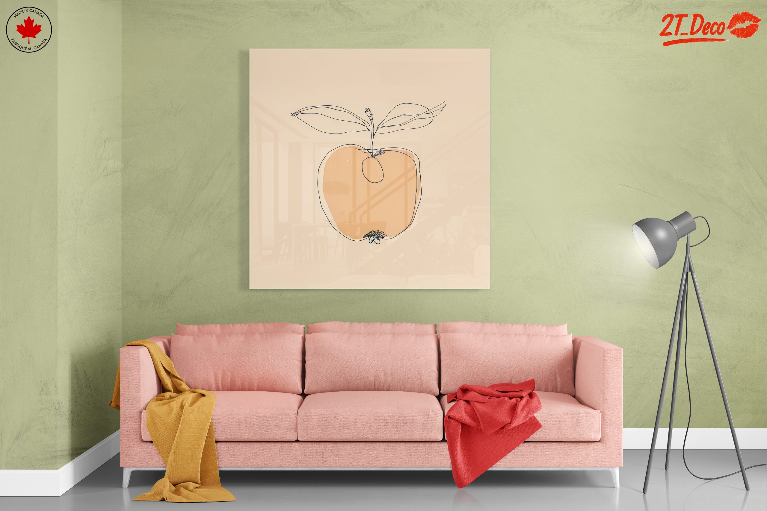 Stylized Apple Botanical Abstract Art - Image 7