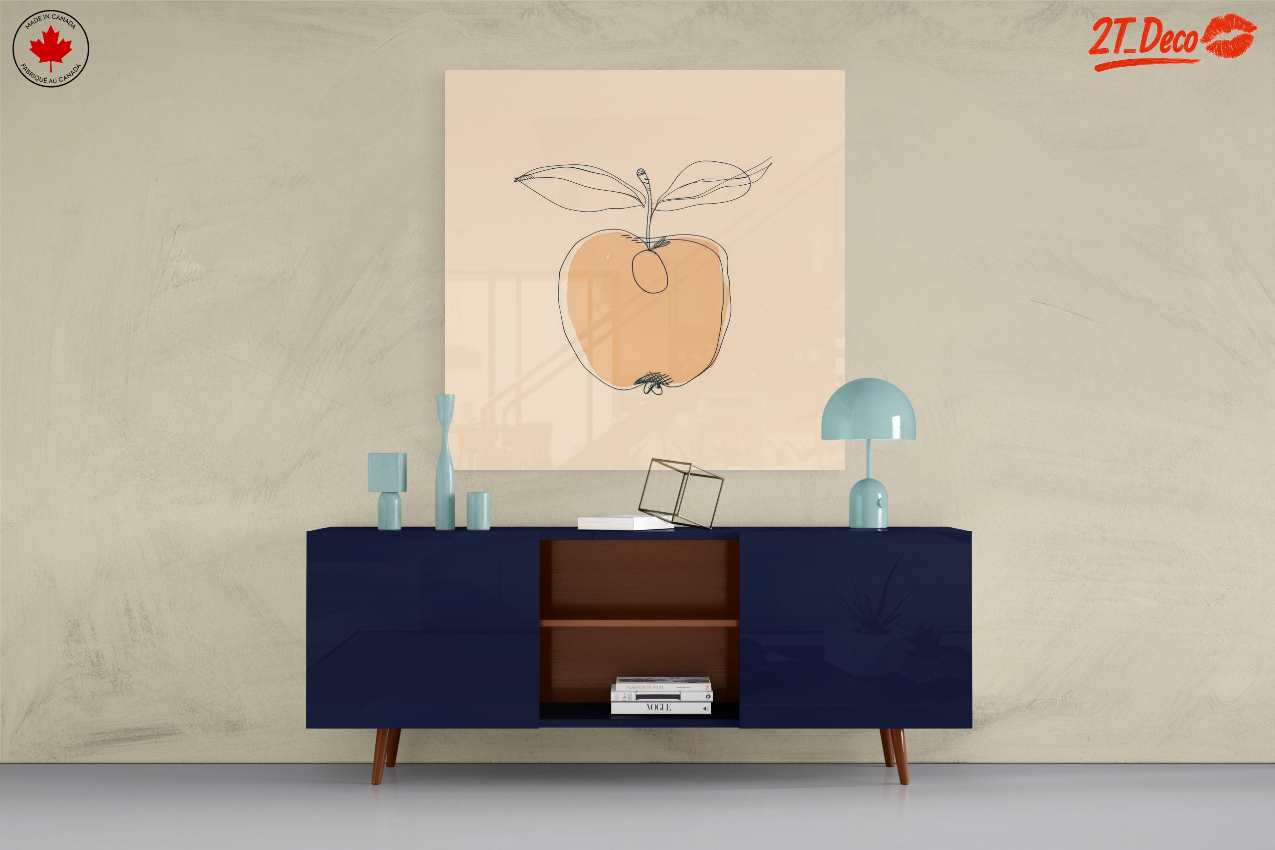 Stylized Apple Botanical Abstract Art - Image 8