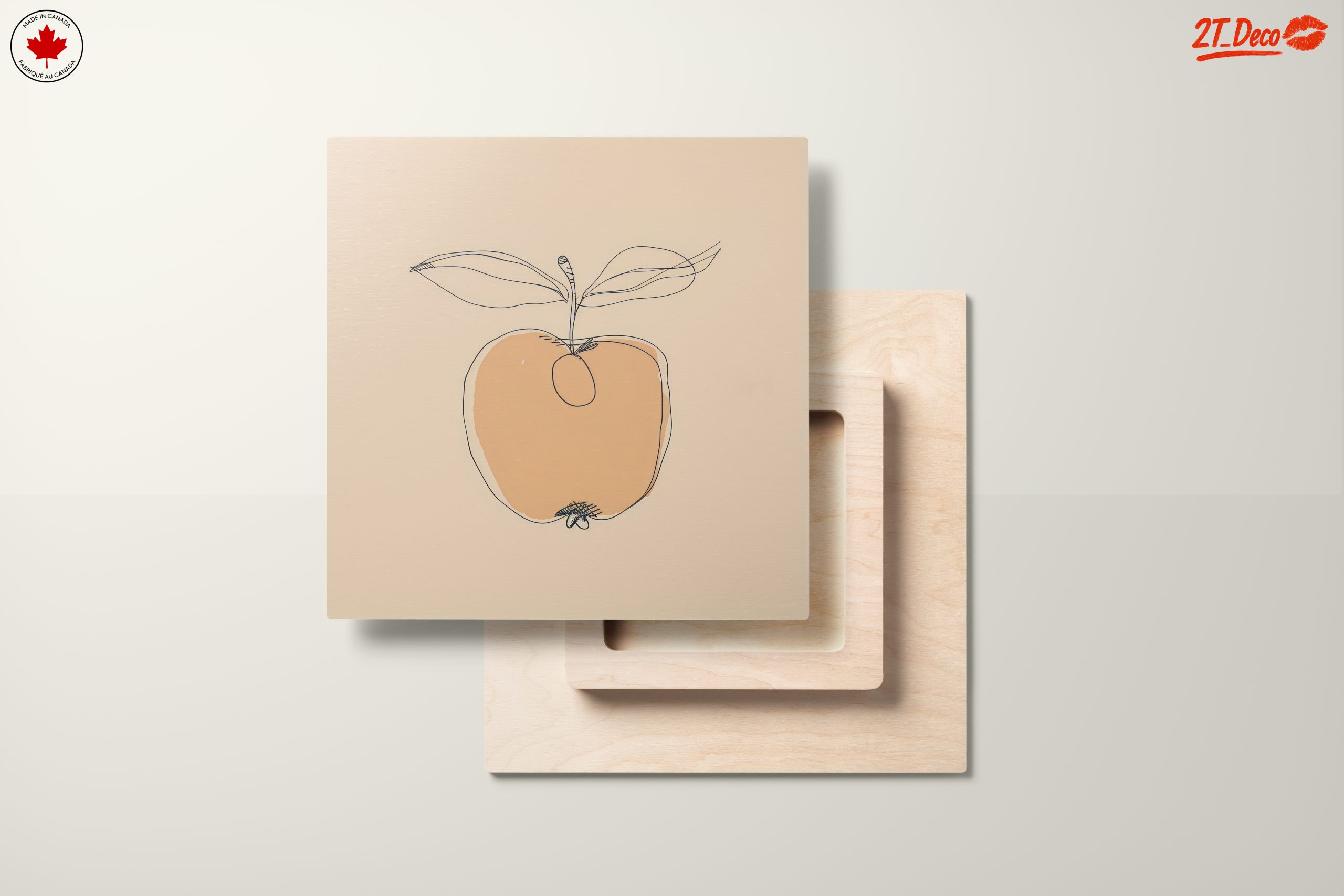 Stylized Apple Botanical Abstract Art - Image 11