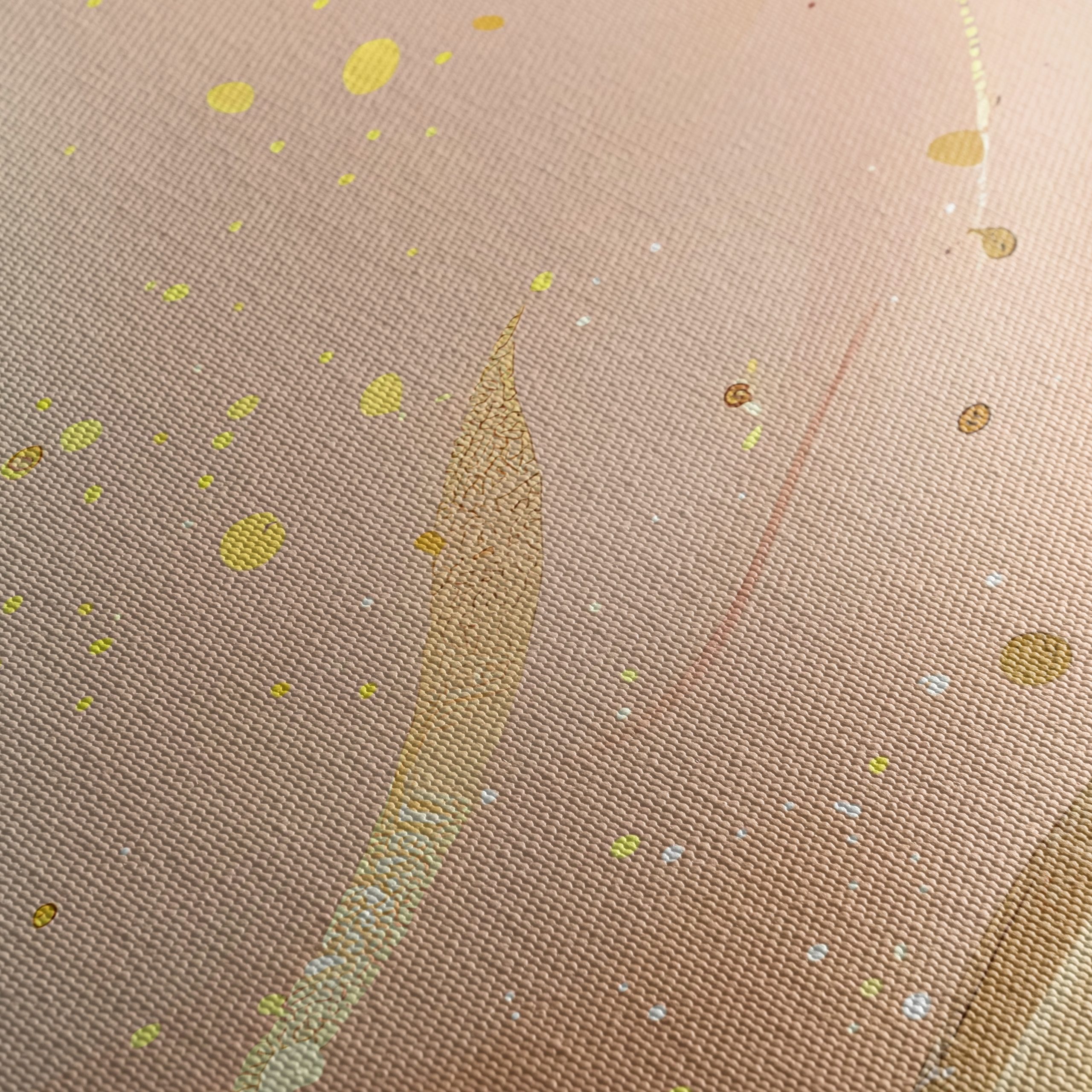 Soft Abstract Composition with Gold and Cream - Image 5