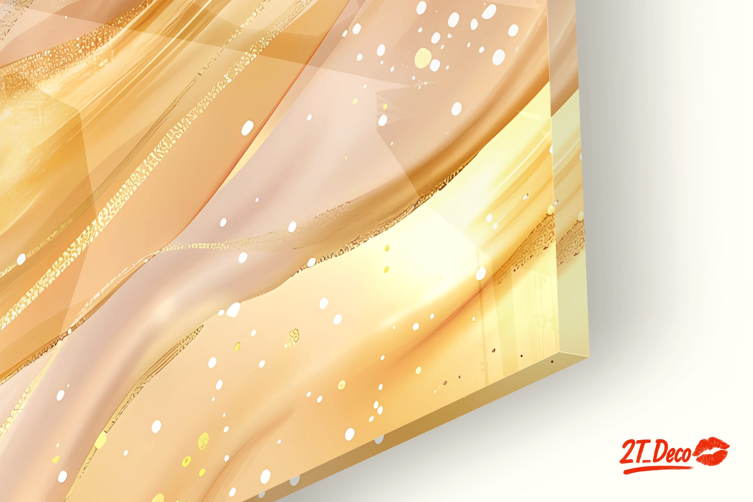 Soft Abstract Composition with Gold and Cream - Image 9