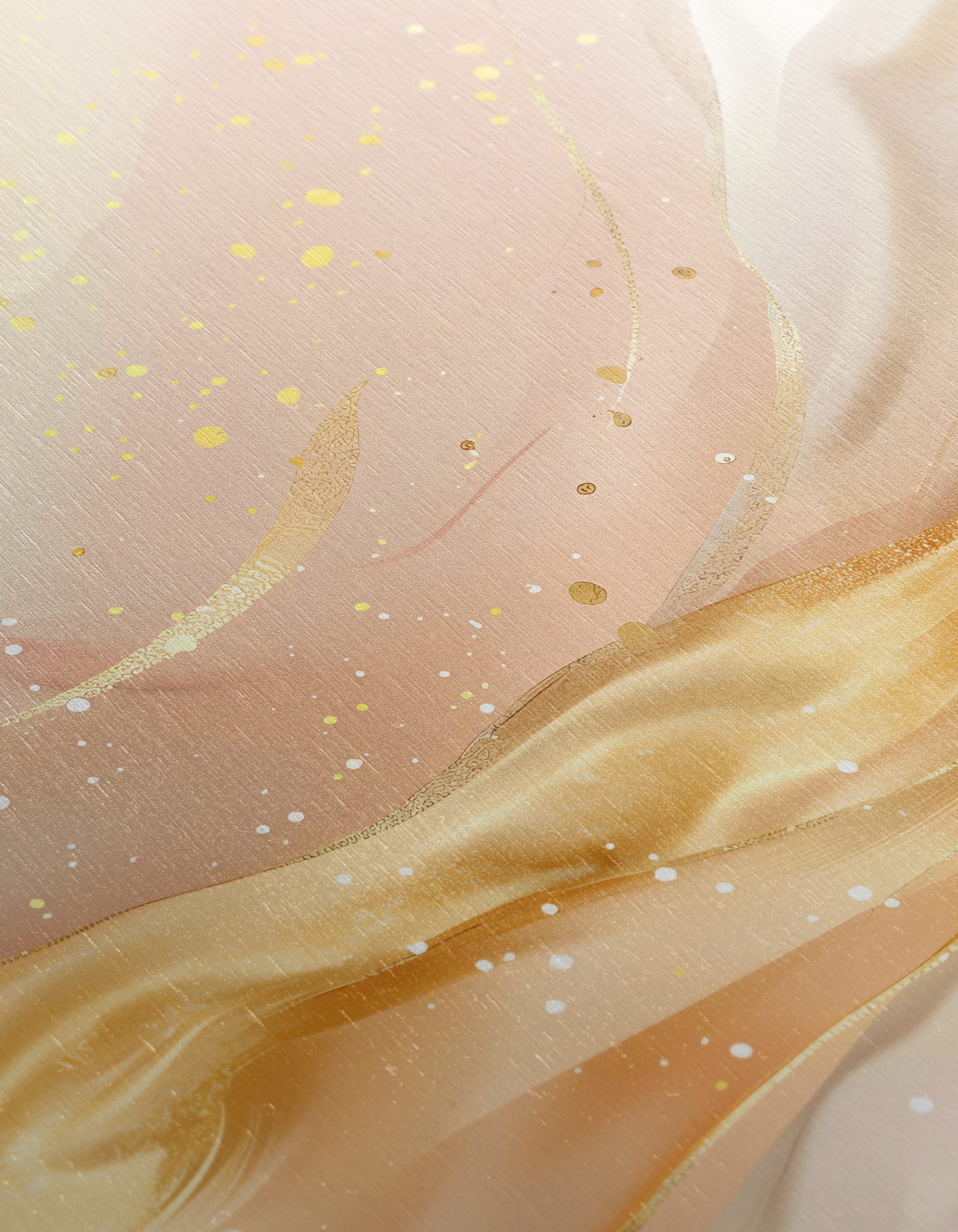 Soft Abstract Composition with Gold and Cream - Image 12