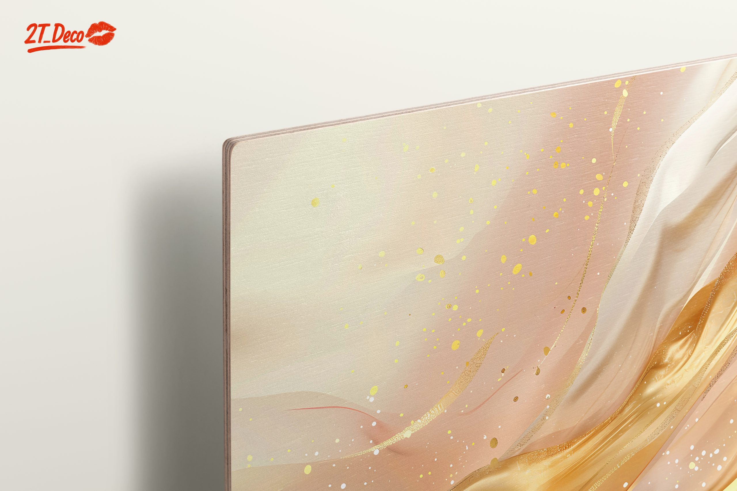 Soft Abstract Composition with Gold and Cream - Image 15