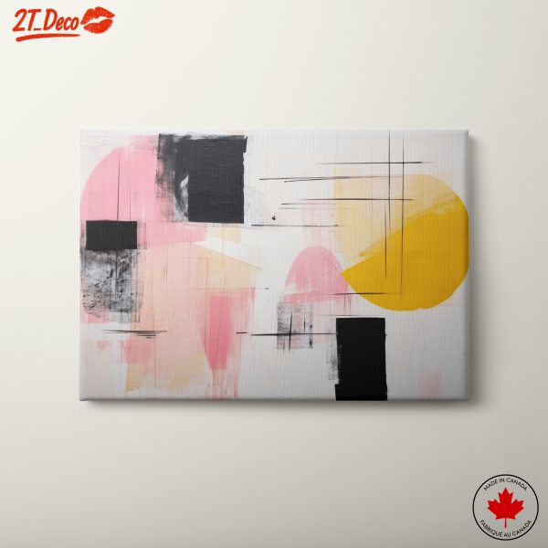 Modern Abstract Composition with Colorful Shapes