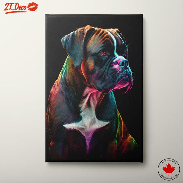Colorful Boxer Dog Art
