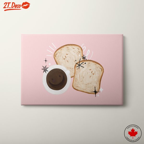 Whimsical Coffee and Toast Art