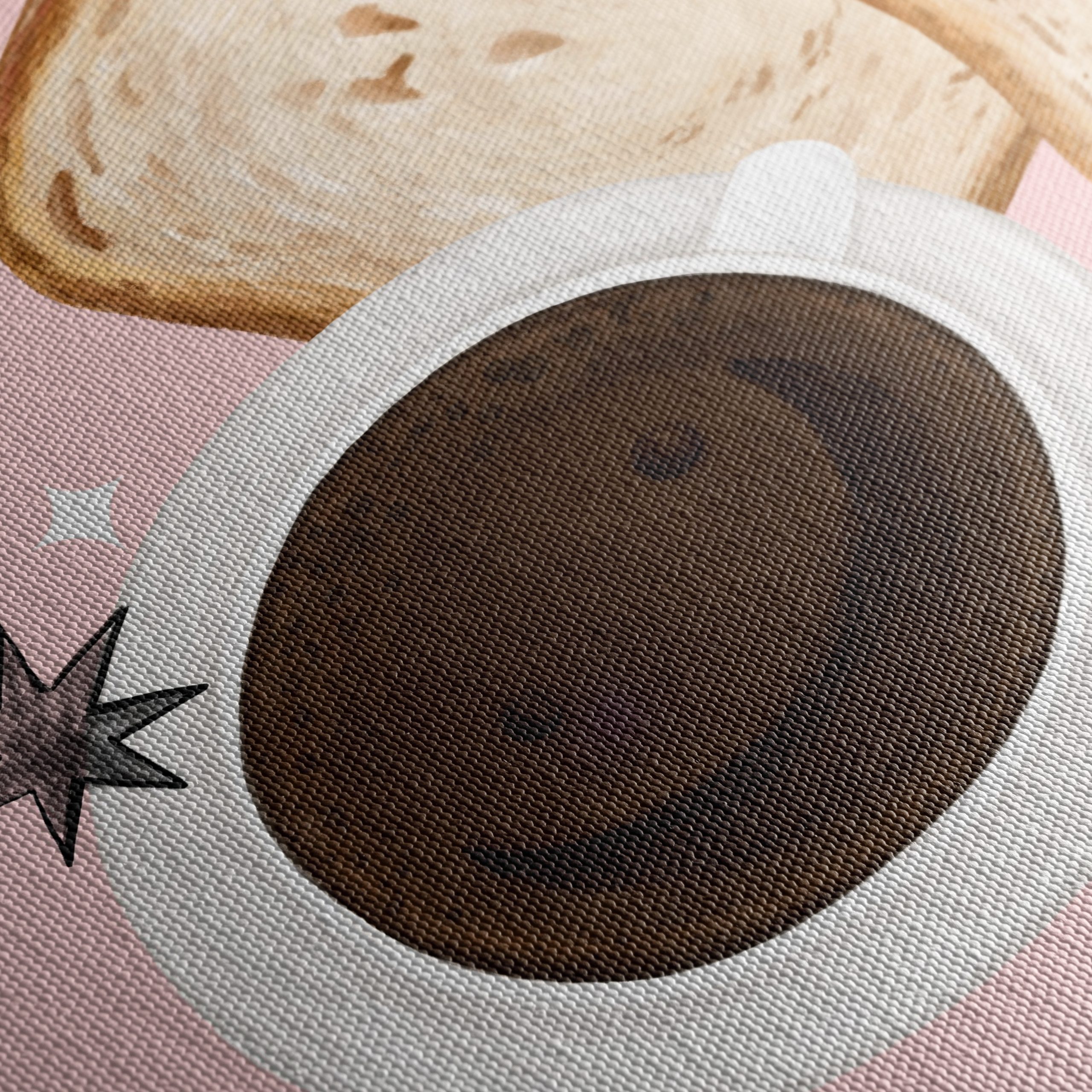 Whimsical Coffee and Toast Art - Image 5