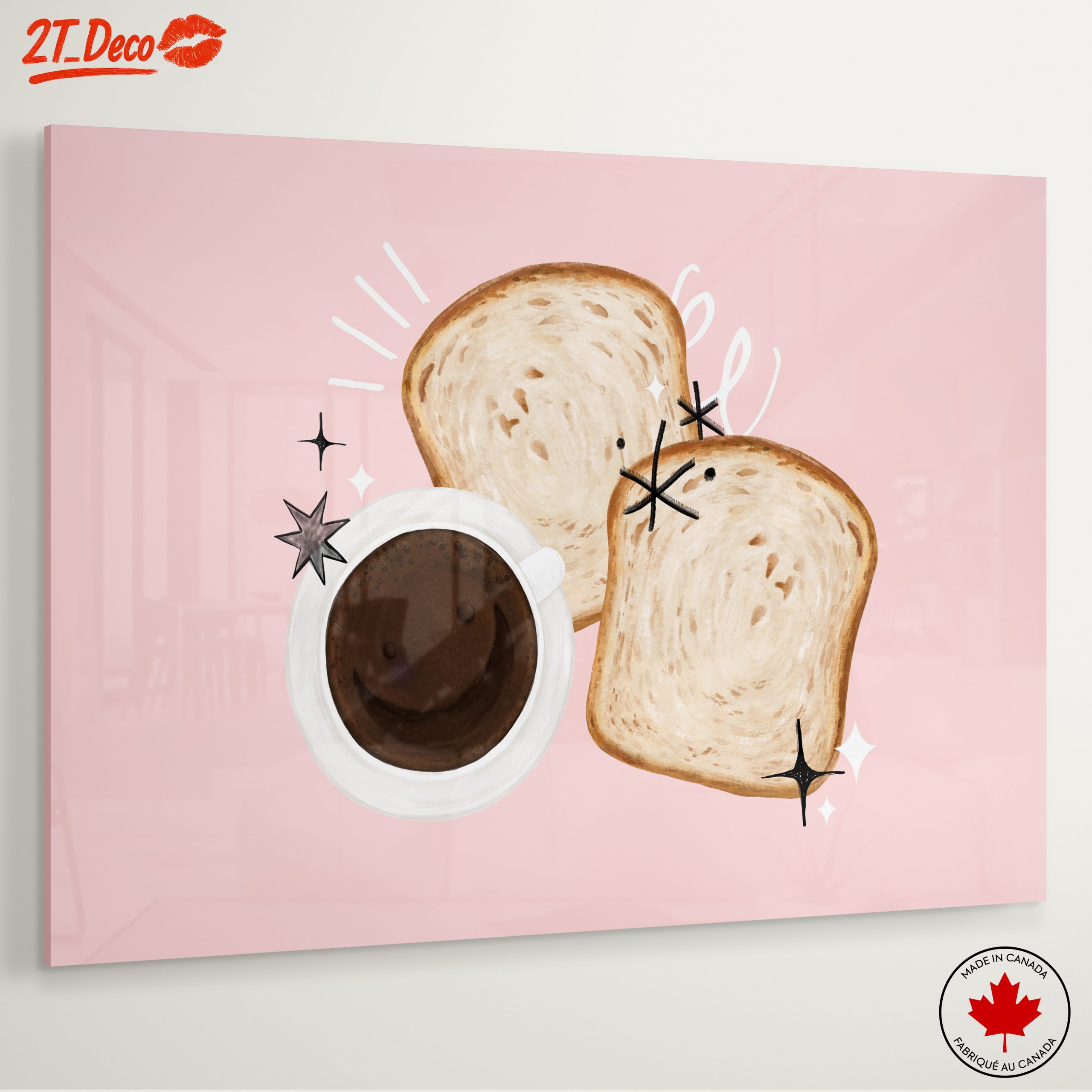 Whimsical Coffee and Toast Art - Image 6