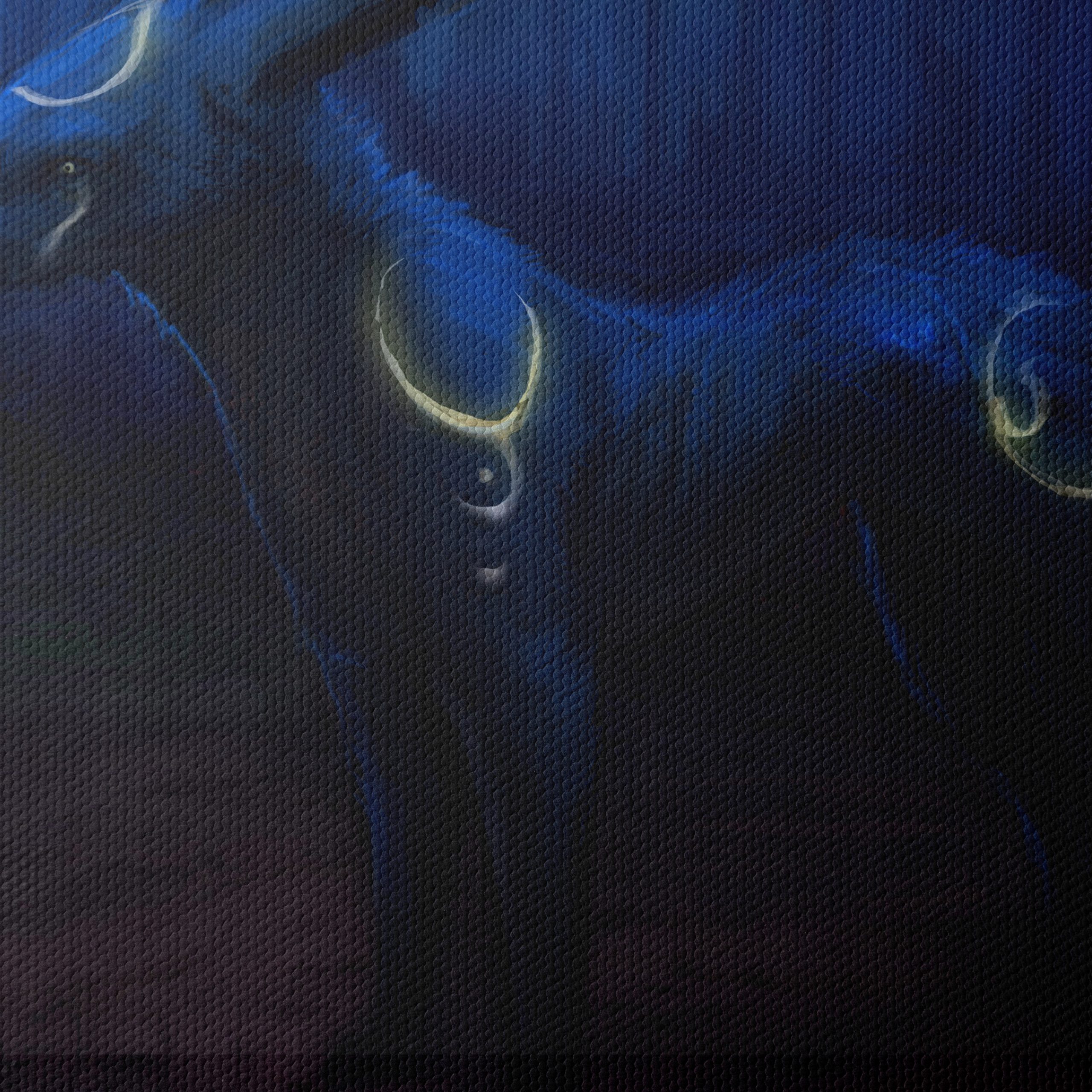 Mystical Blue Canine in Enchanted Forest - Image 4