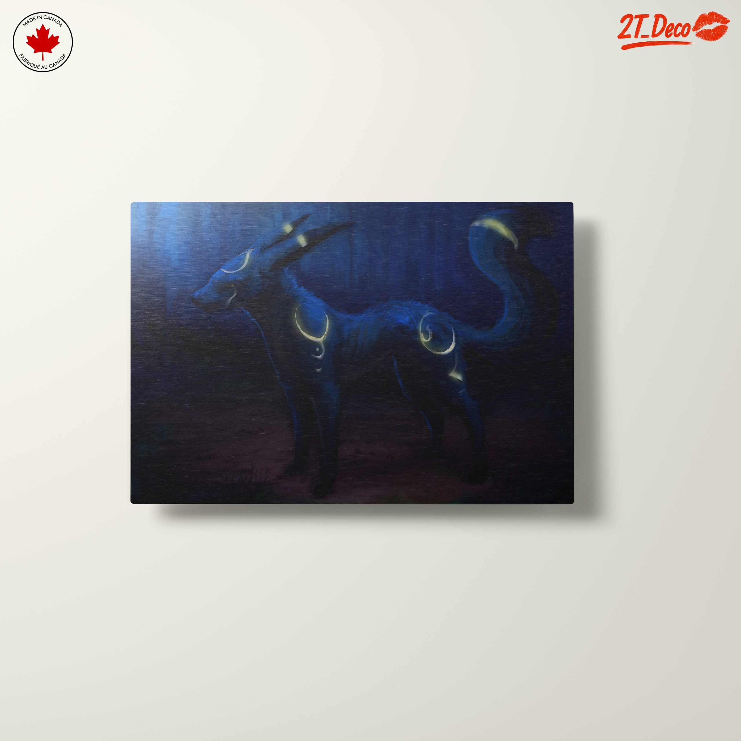 Mystical Blue Canine in Enchanted Forest - Image 10
