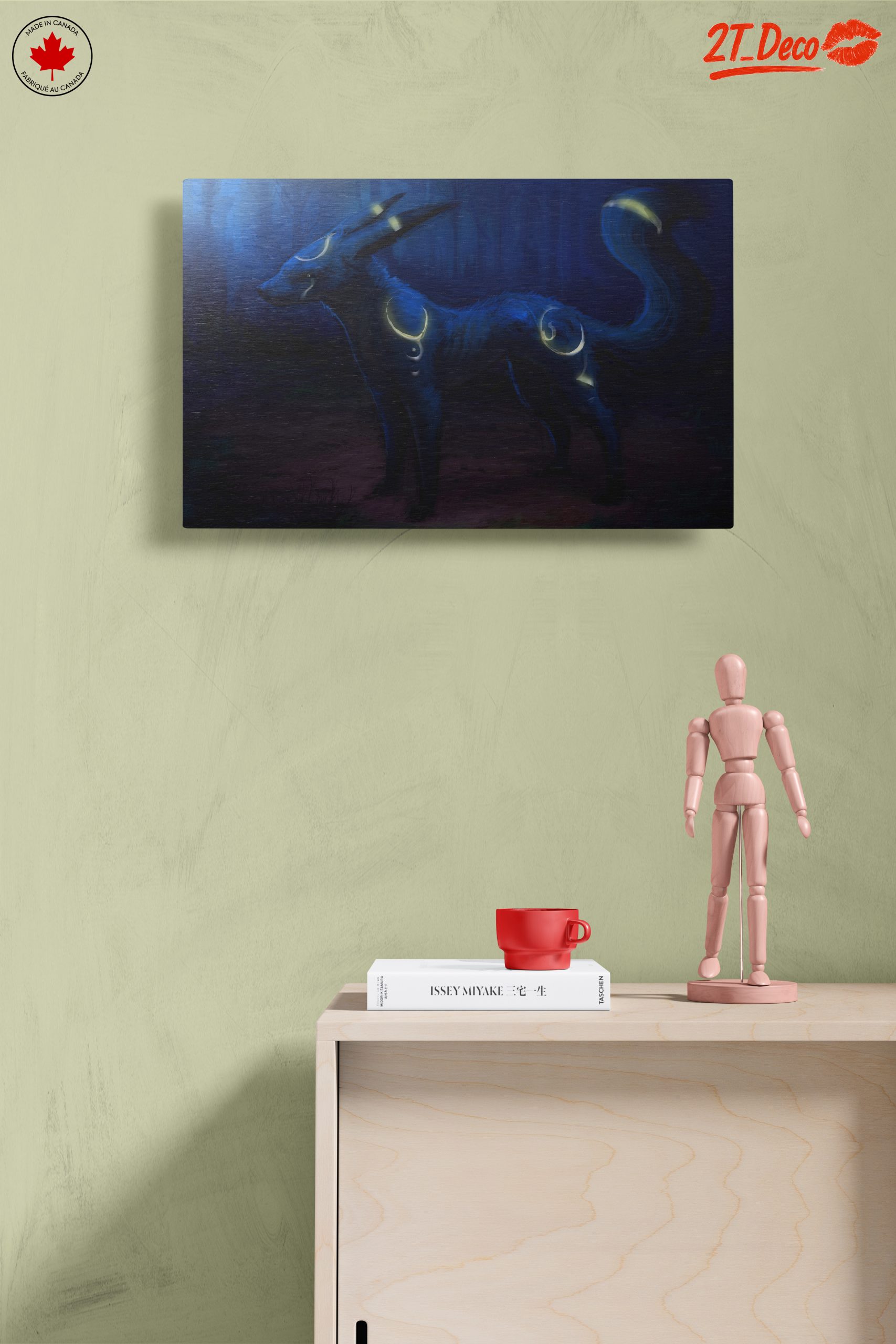 Mystical Blue Canine in Enchanted Forest - Image 14
