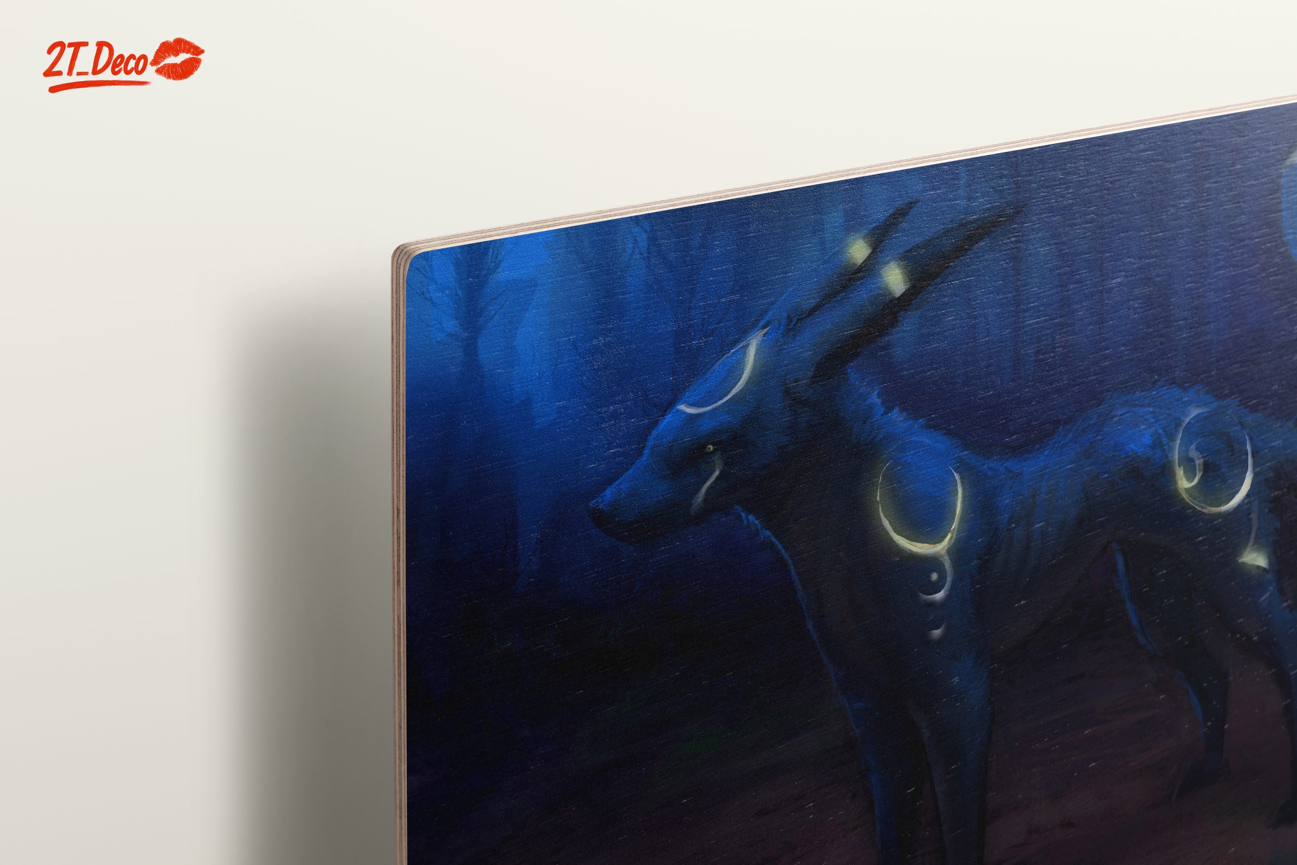 Mystical Blue Canine in Enchanted Forest - Image 15