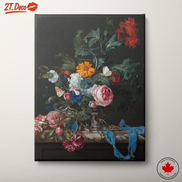 Vibrant Floral Arrangement with Butterflies