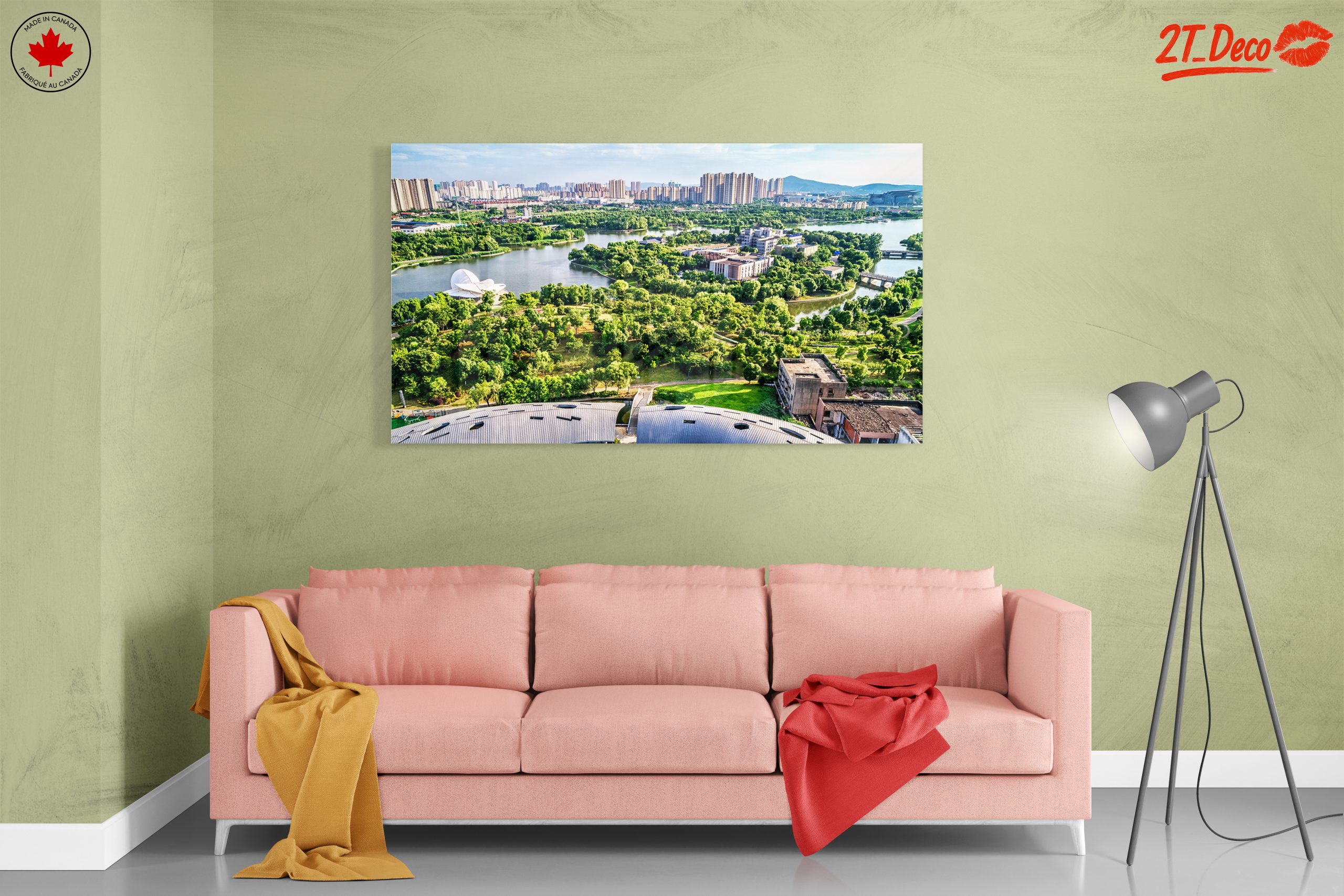 Vibrant Nature Landscape with Water and City - Image 7