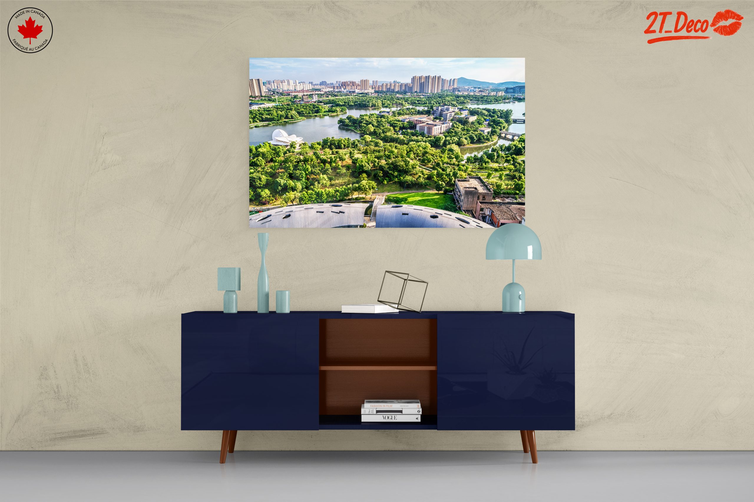 Vibrant Nature Landscape with Water and City - Image 8