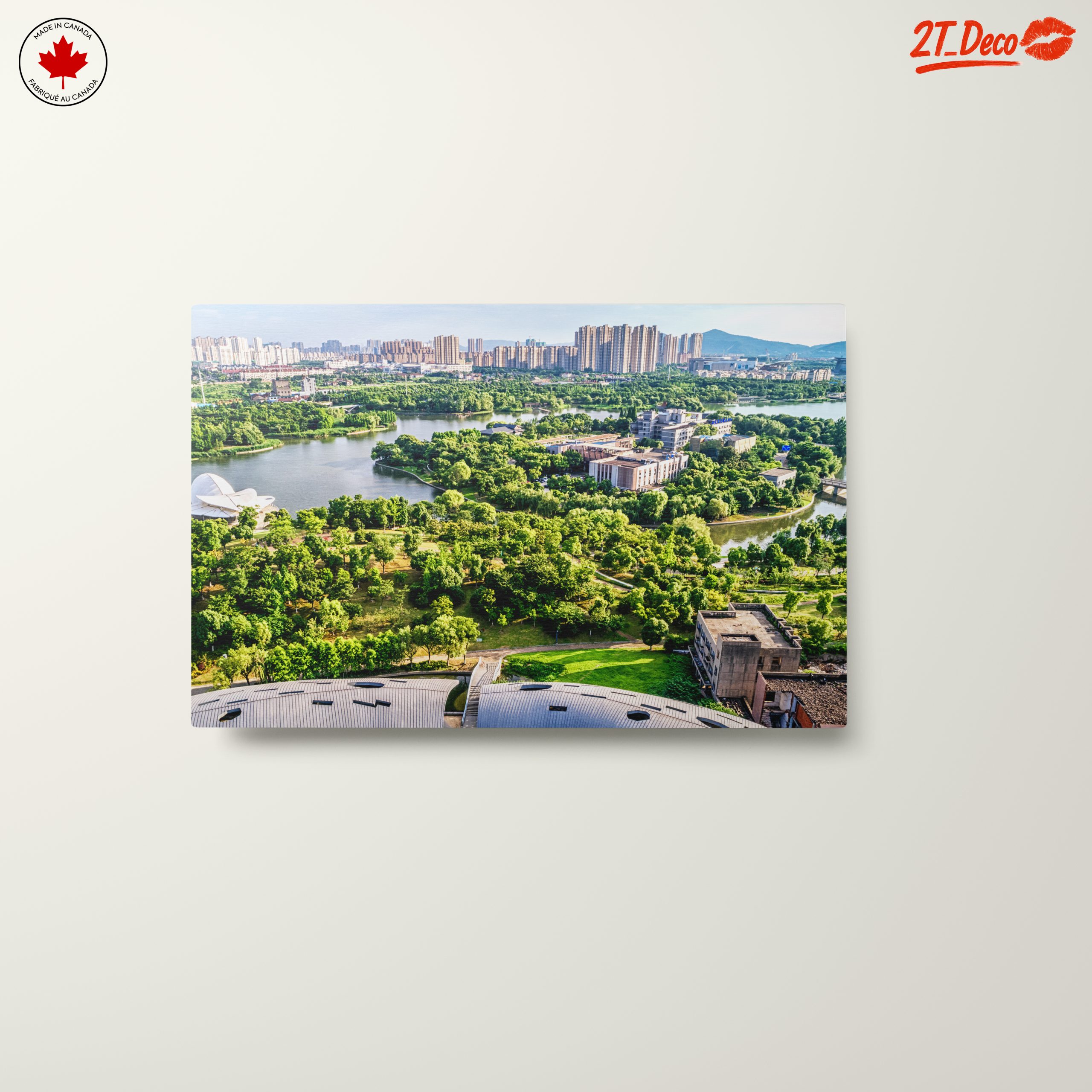 Vibrant Nature Landscape with Water and City - Image 10