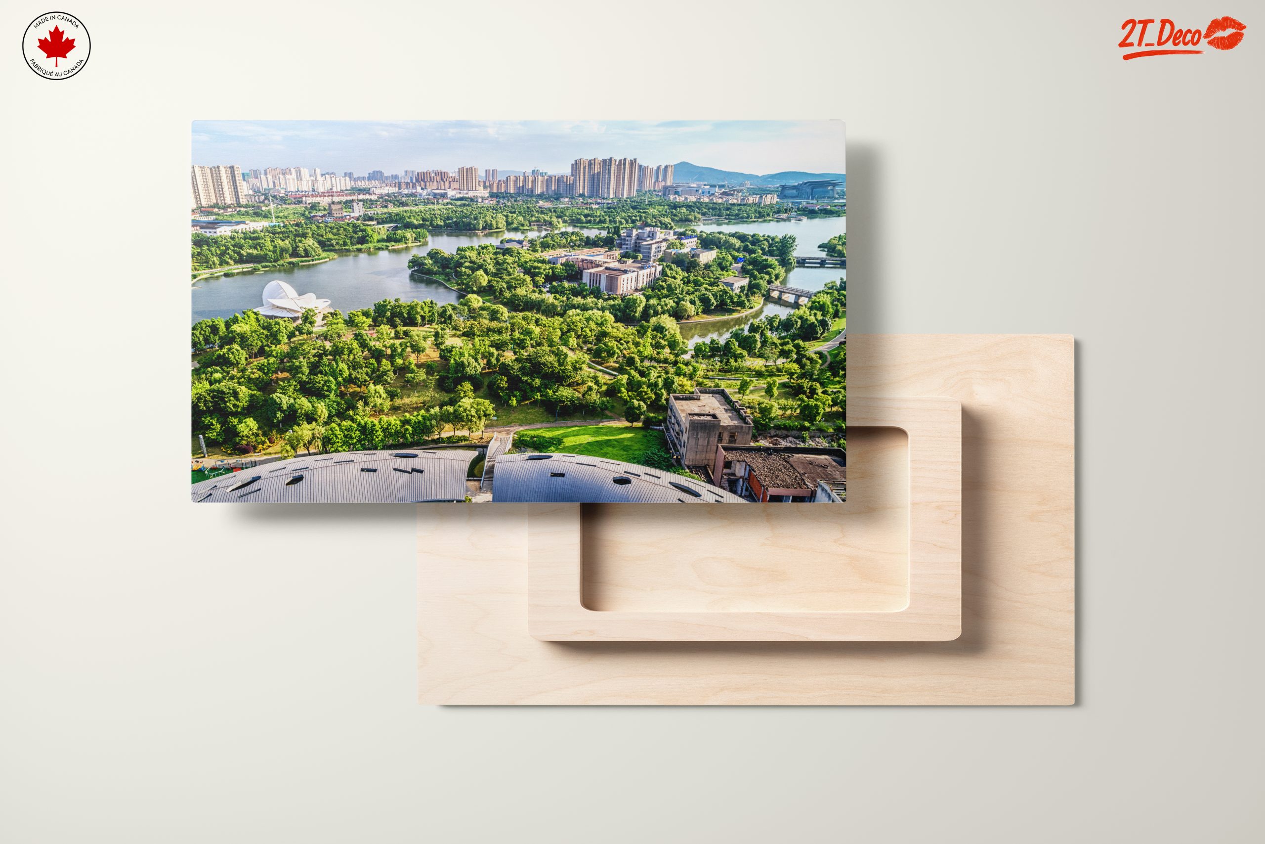 Vibrant Nature Landscape with Water and City - Image 11