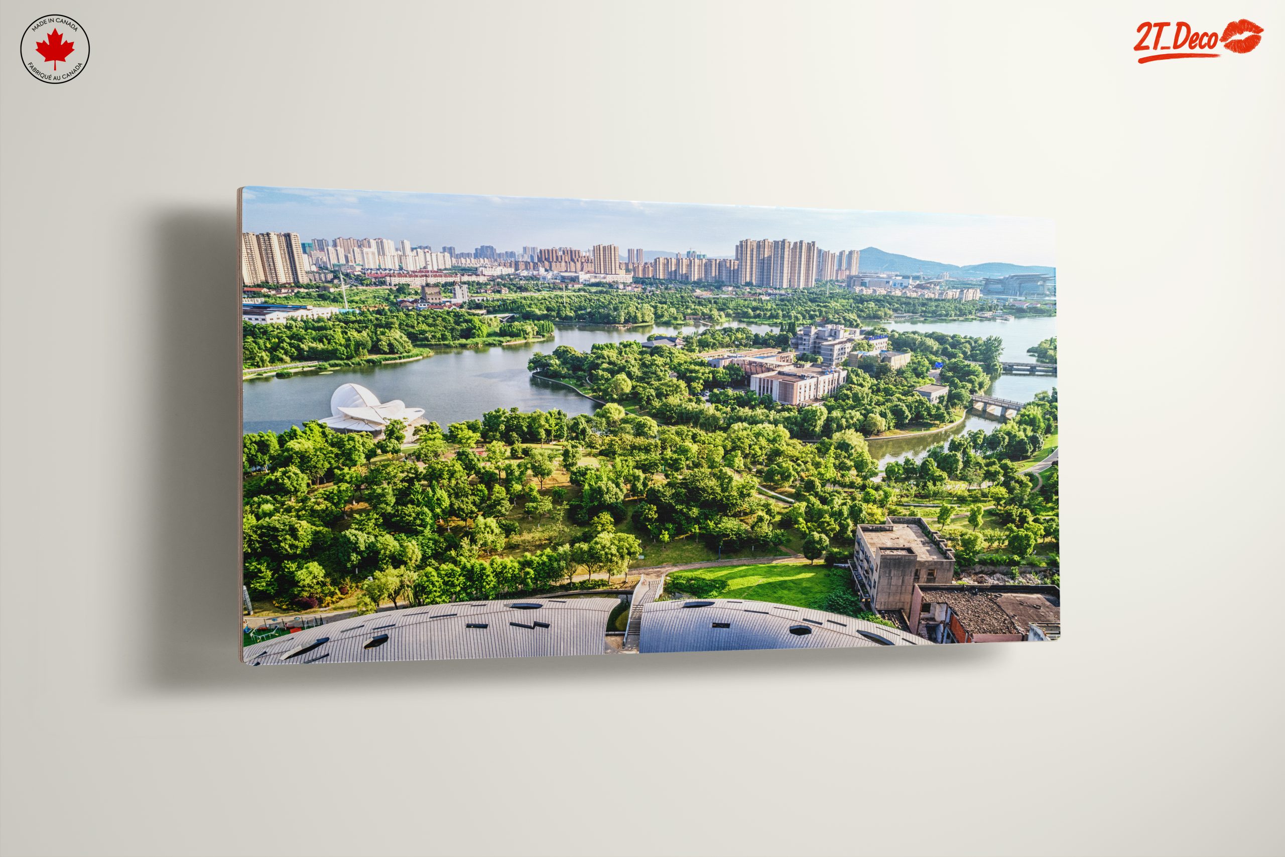 Vibrant Nature Landscape with Water and City - Image 13