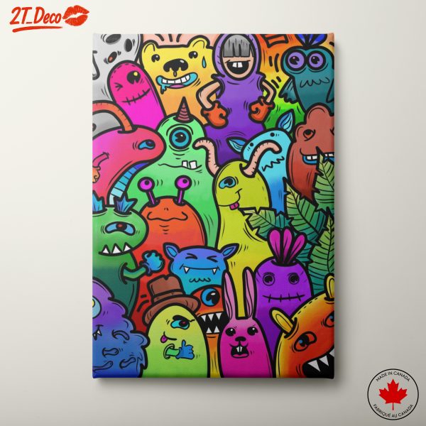 Colorful Doodle Art of Whimsical Monsters