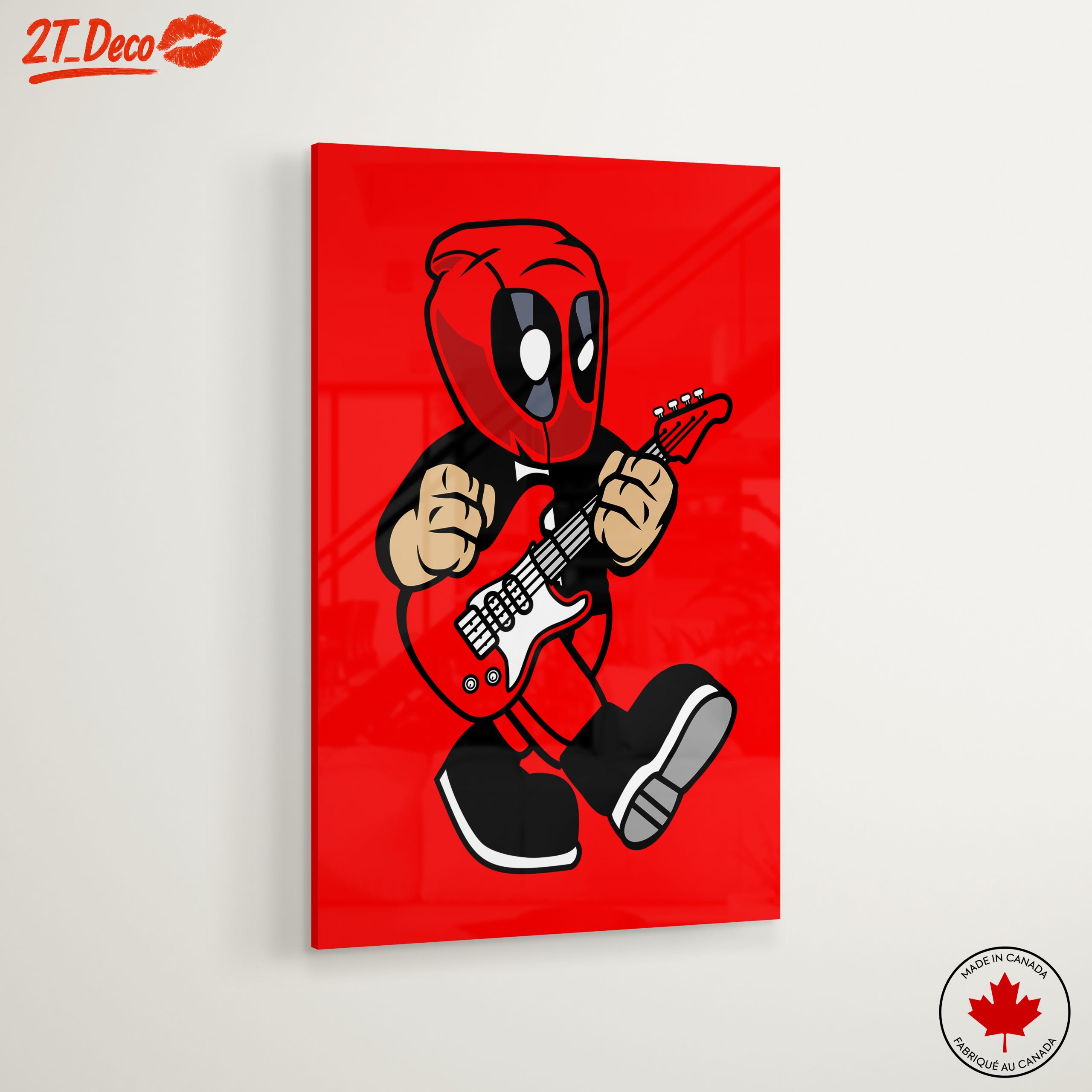 Playful Cartoon Character Playing Guitar Art - Image 6