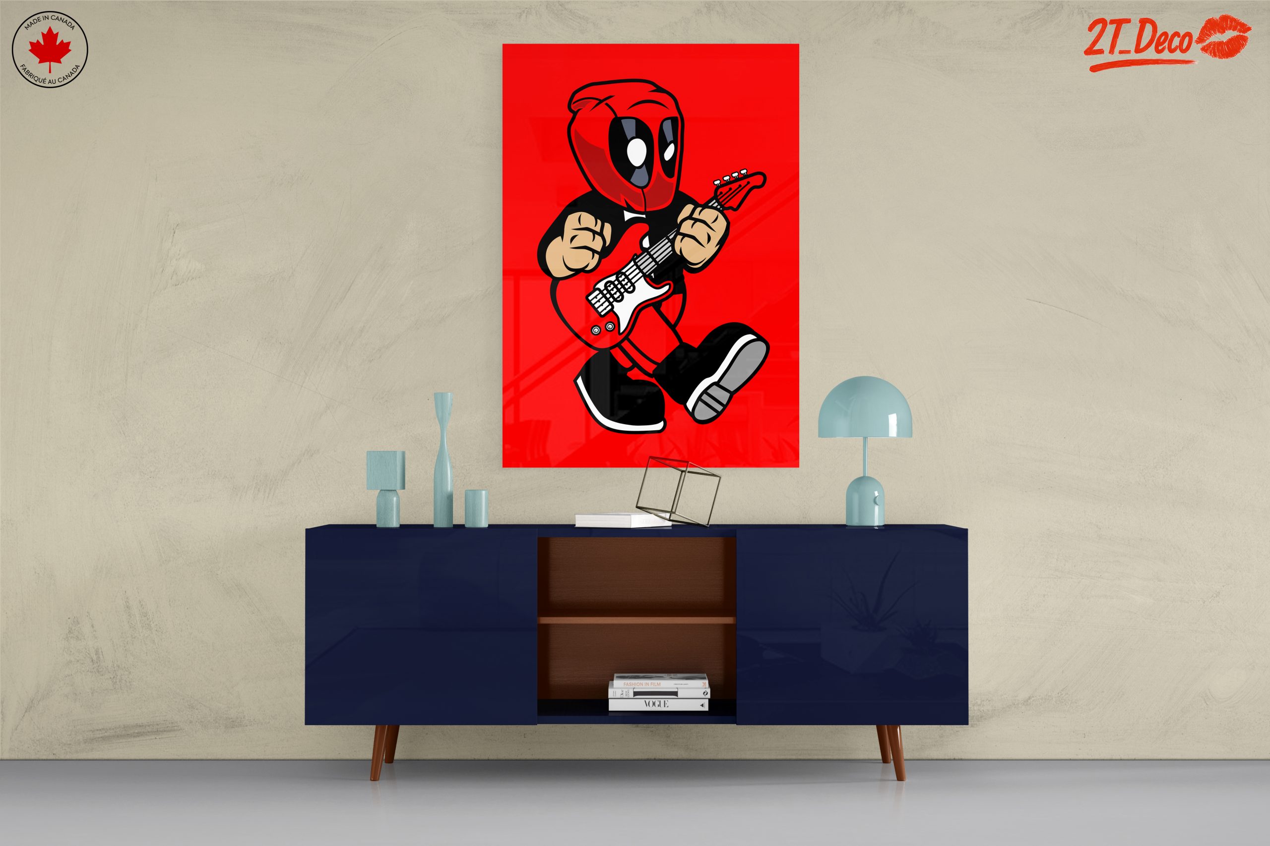 Playful Cartoon Character Playing Guitar Art - Image 8