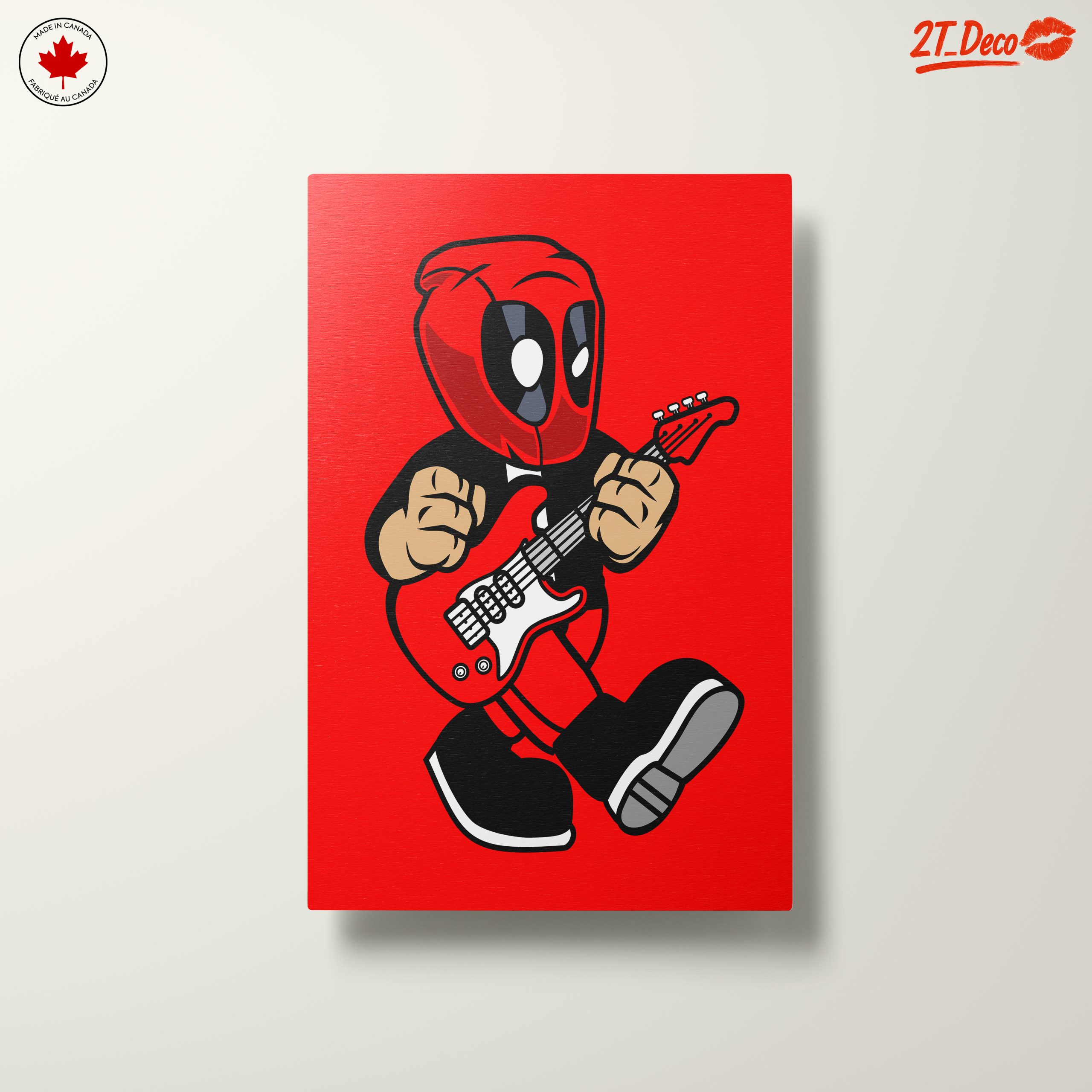 Playful Cartoon Character Playing Guitar Art - Image 10