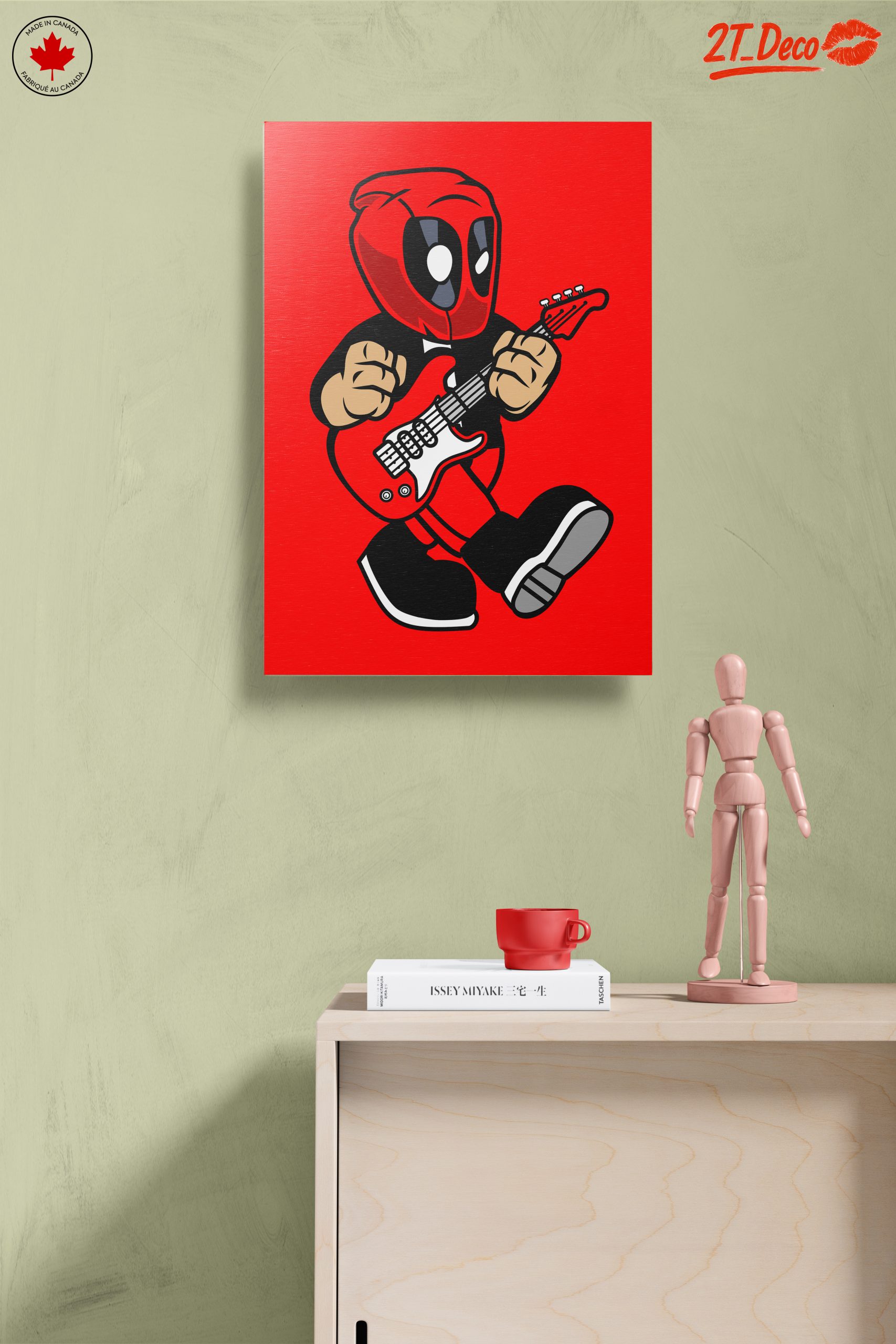 Playful Cartoon Character Playing Guitar Art - Image 14