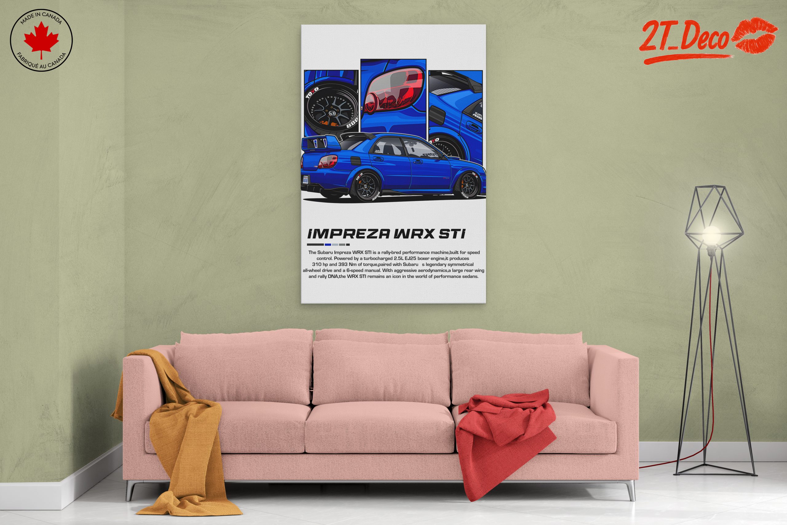 Subaru Impreza WRX STI Car Art 2 - Image 2