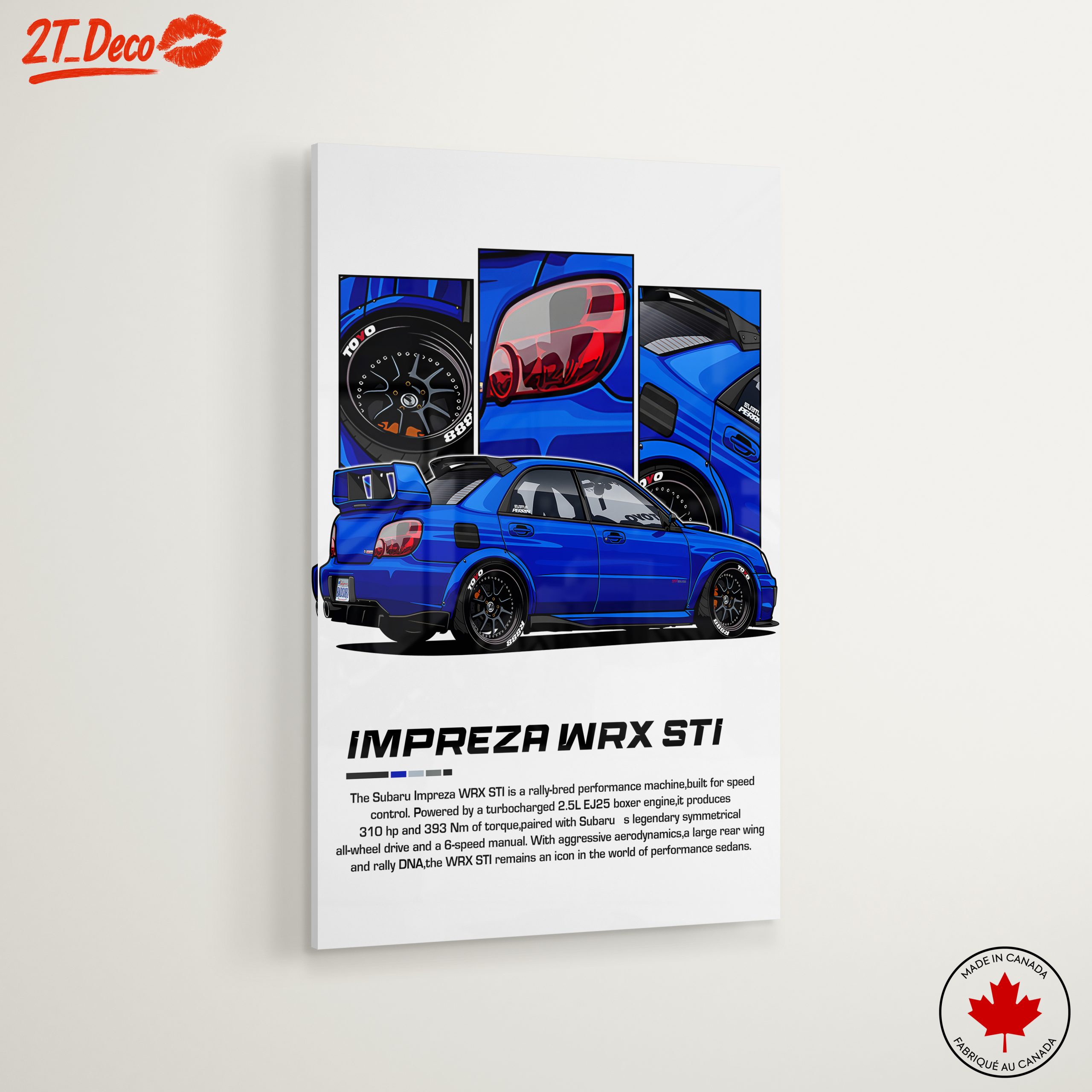 Subaru Impreza WRX STI Car Art 2 - Image 6