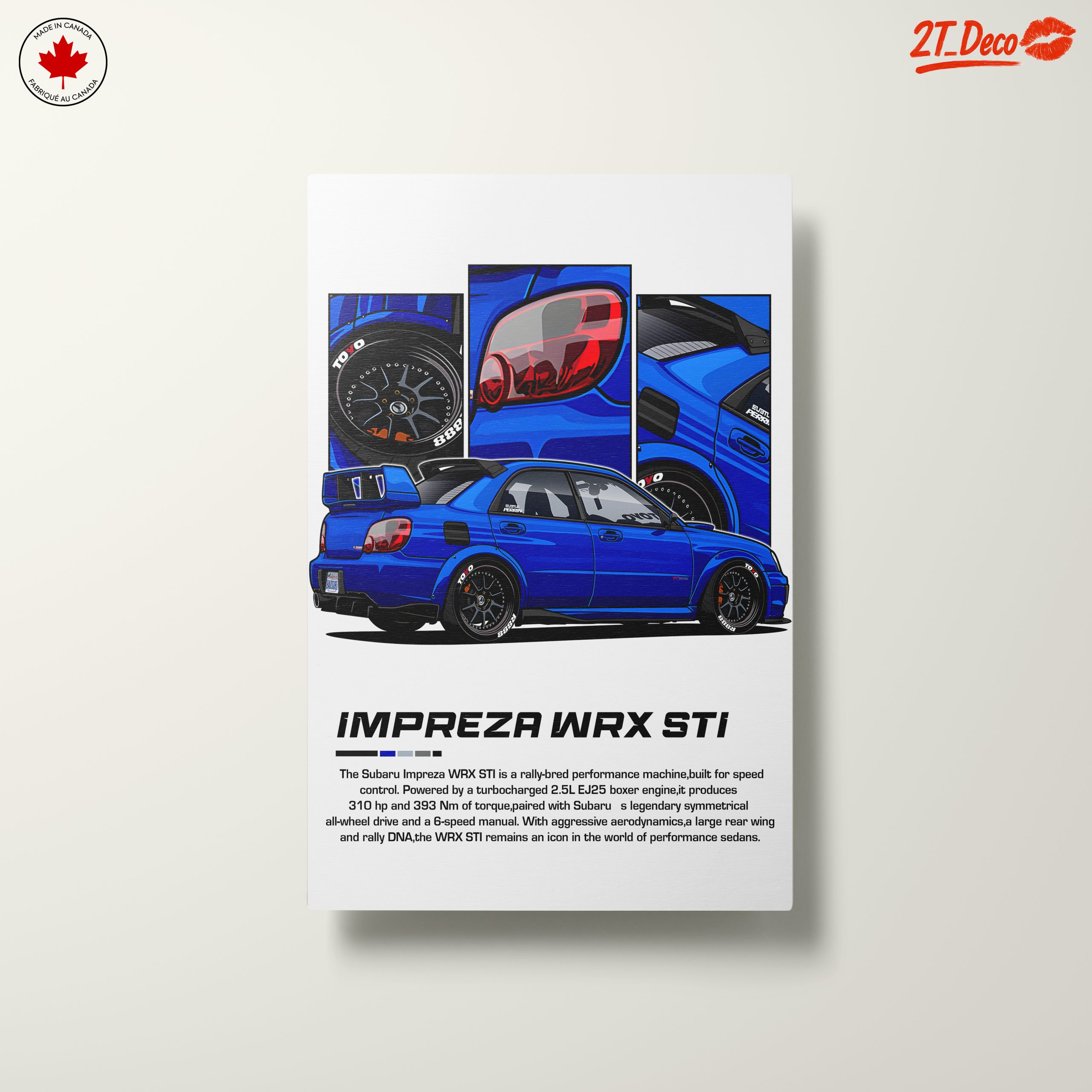 Subaru Impreza WRX STI Car Art 2 - Image 10
