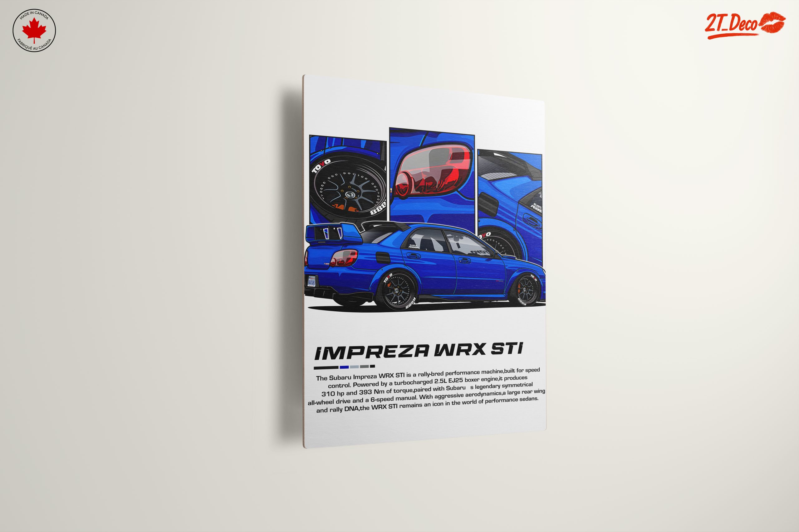 Subaru Impreza WRX STI Car Art 2 - Image 13