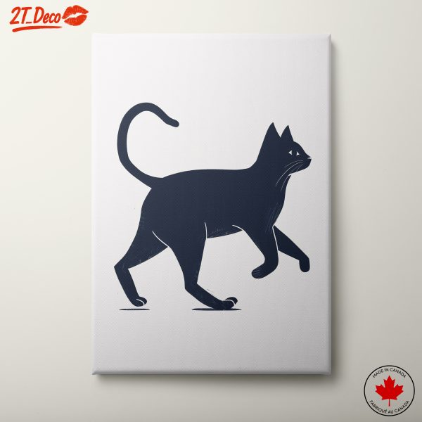Stylized Cat Illustration in Playful Design