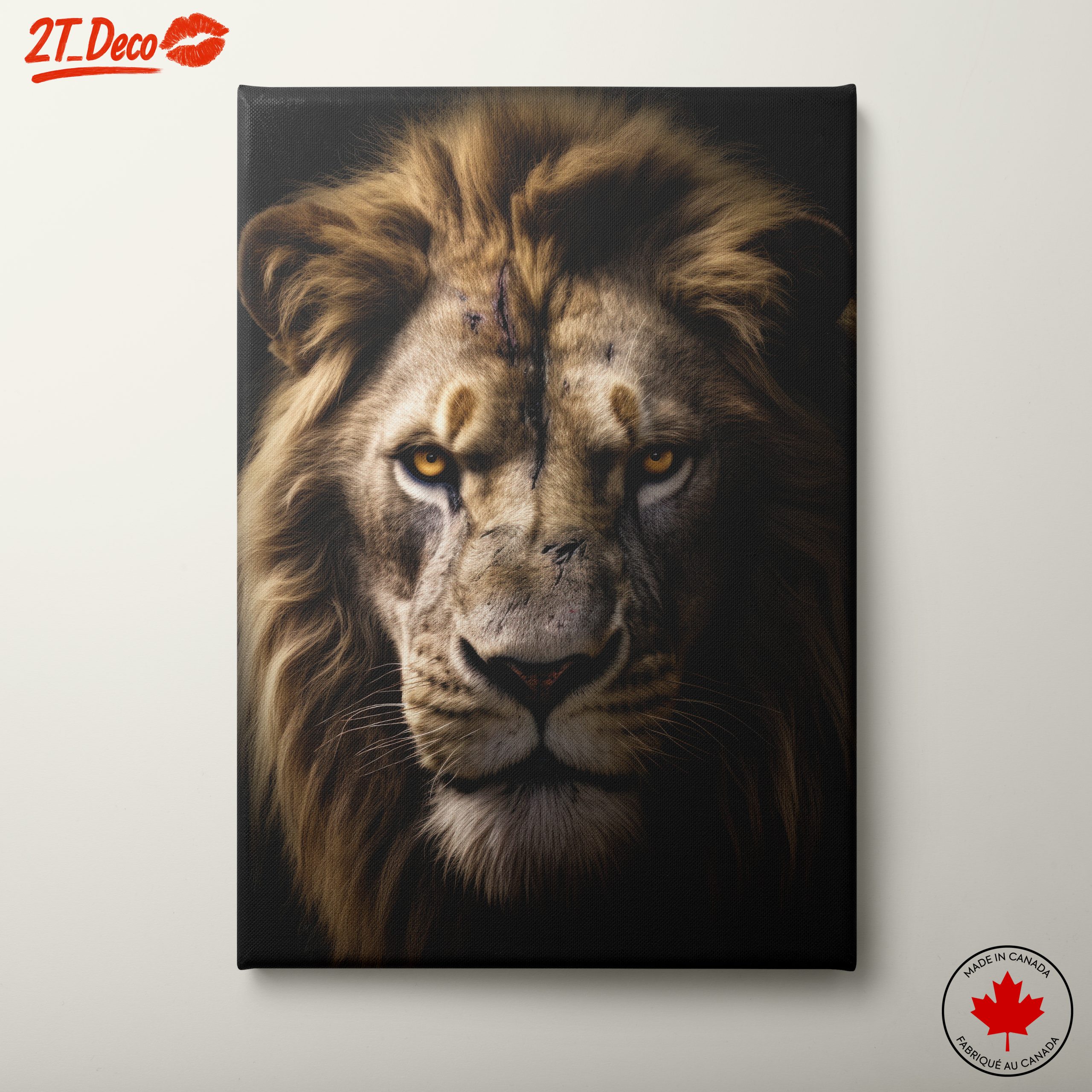 Majestic Lion Portrait Wall Art 3