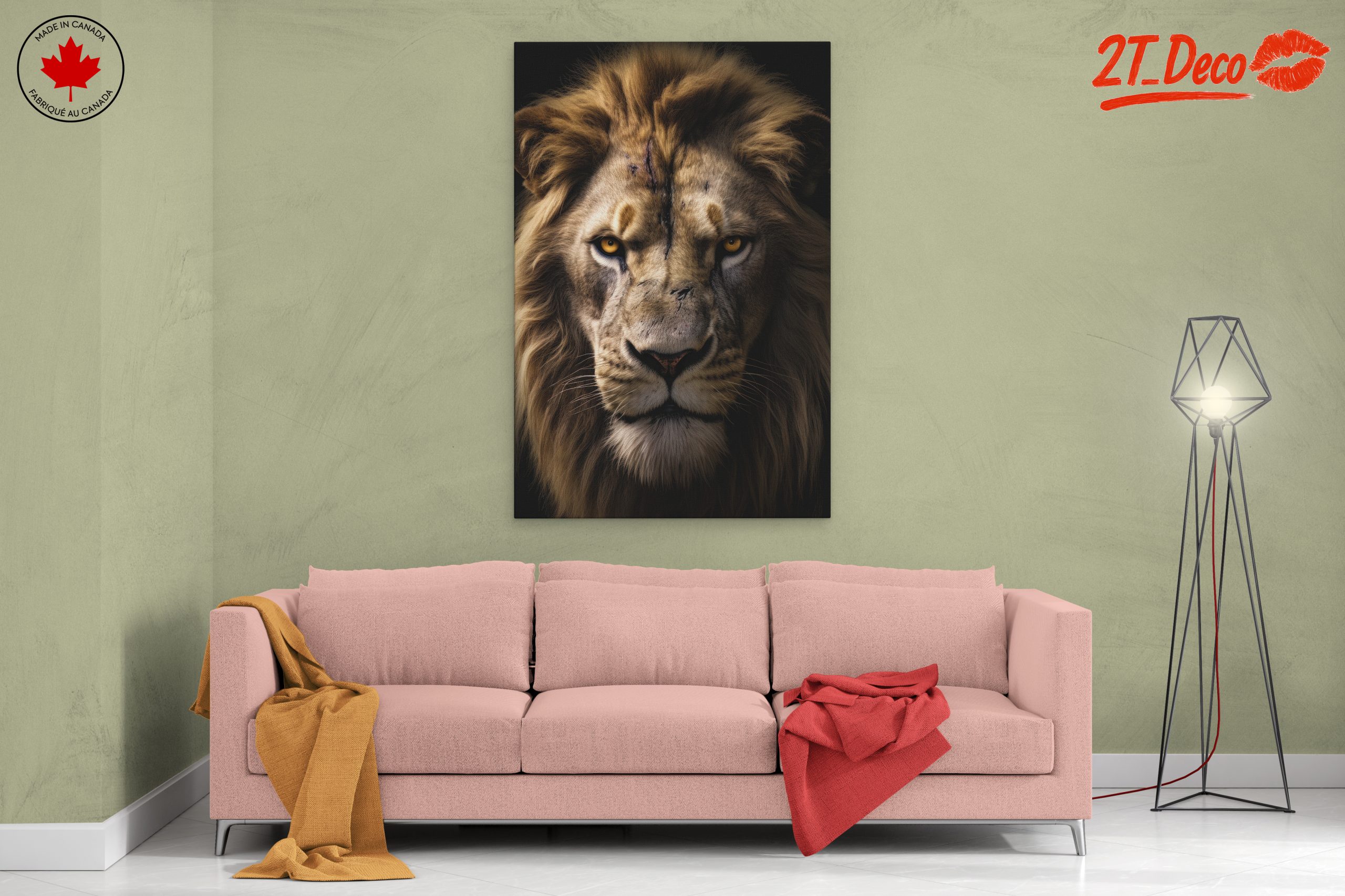 Majestic Lion Portrait Wall Art 3 - Image 2