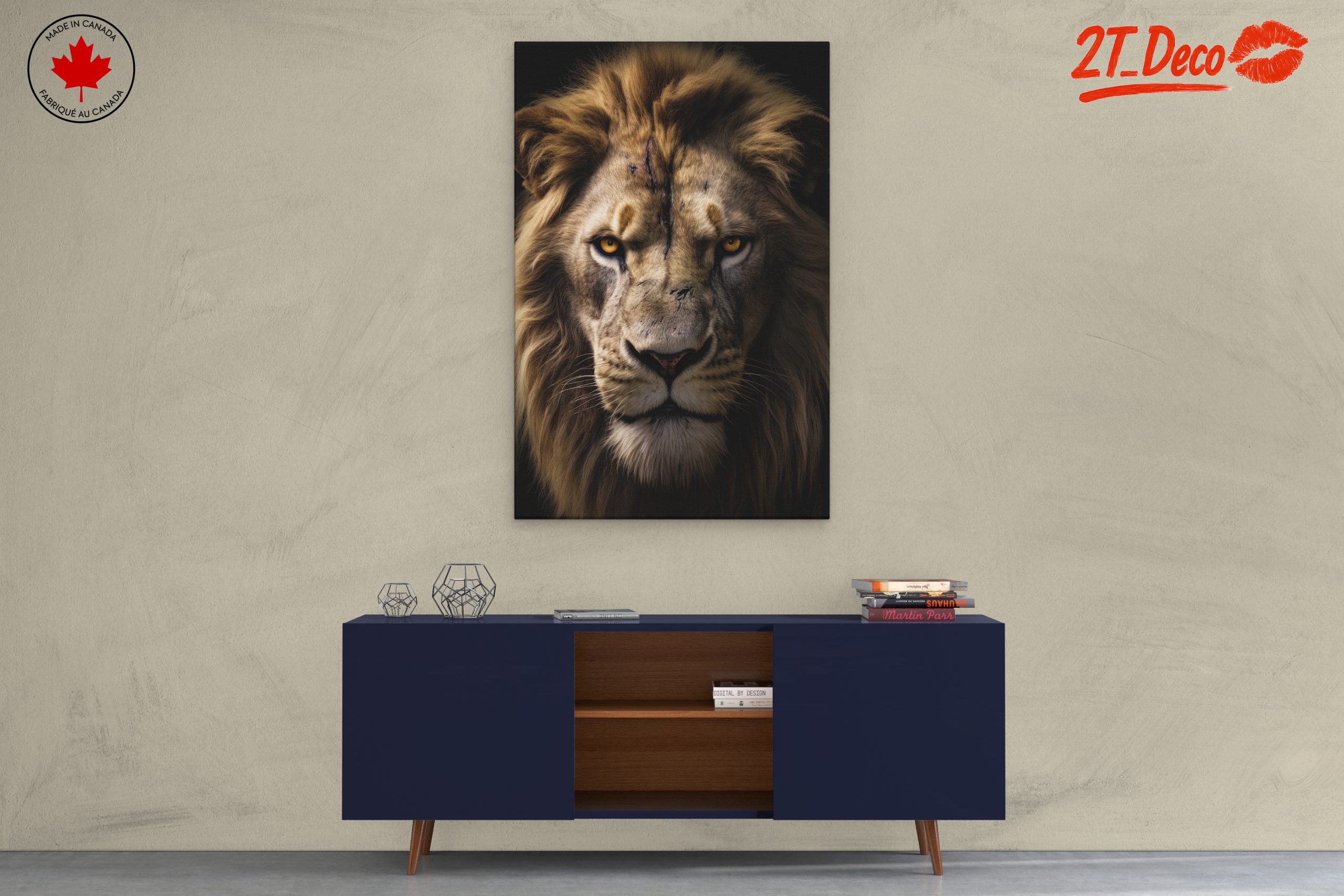 Majestic Lion Portrait Wall Art 3 - Image 3
