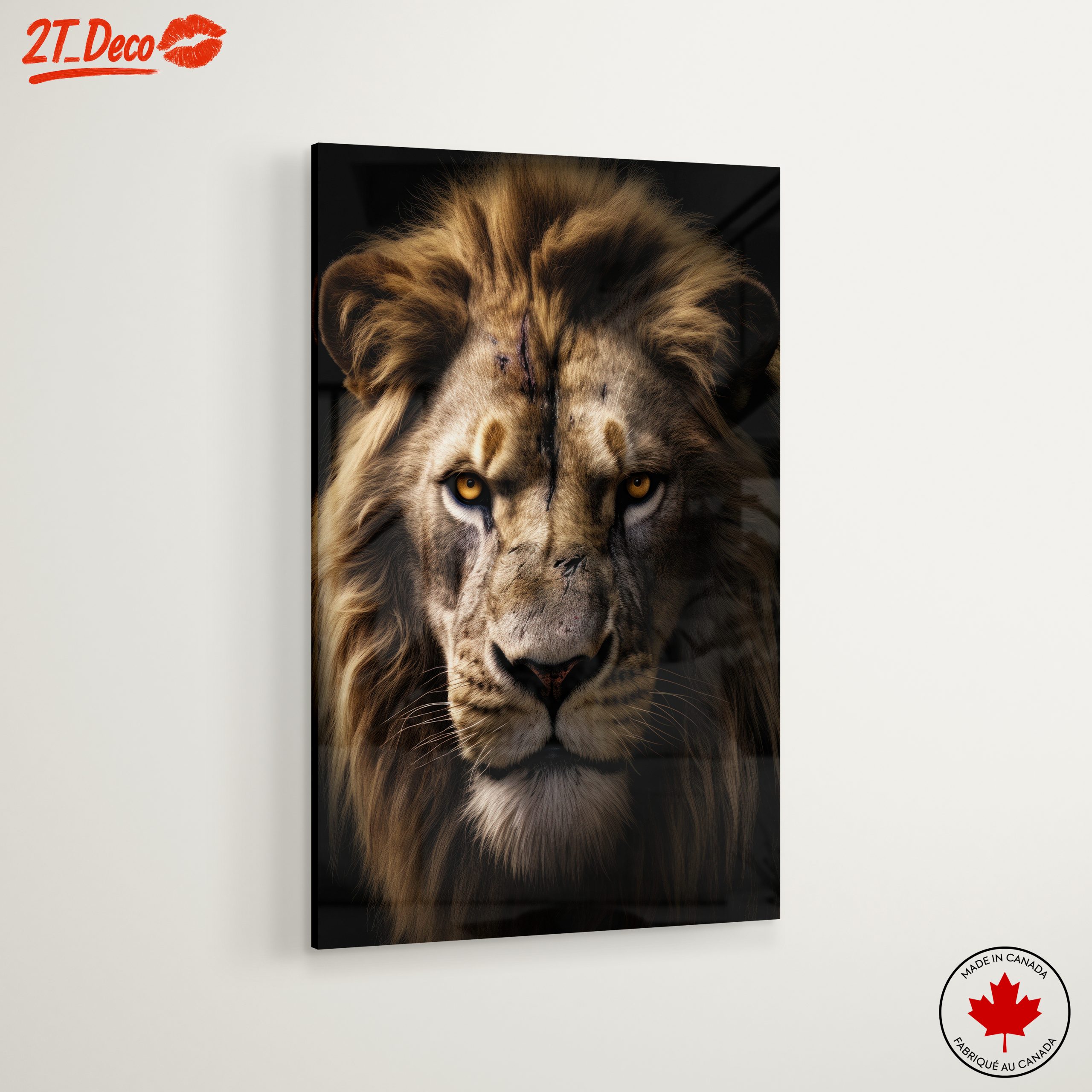 Majestic Lion Portrait Wall Art 3 - Image 6