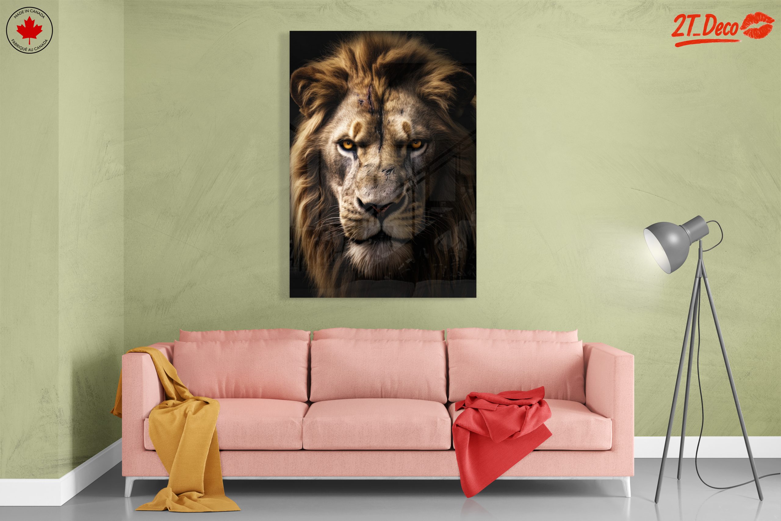 Majestic Lion Portrait Wall Art 3 - Image 7